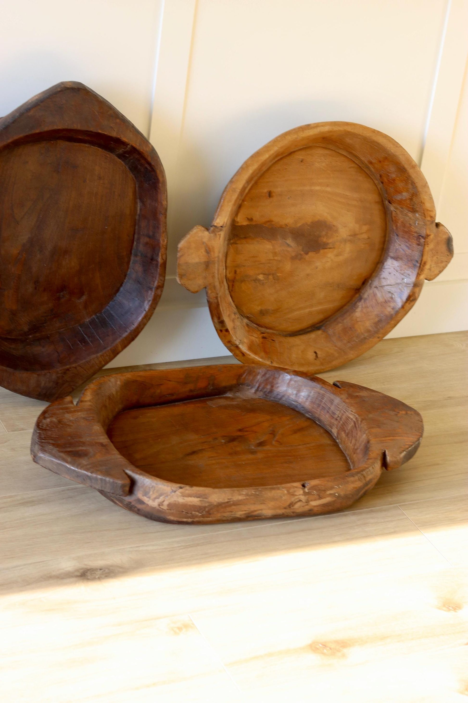 Extra Large Vintage Wooden Parat Tray