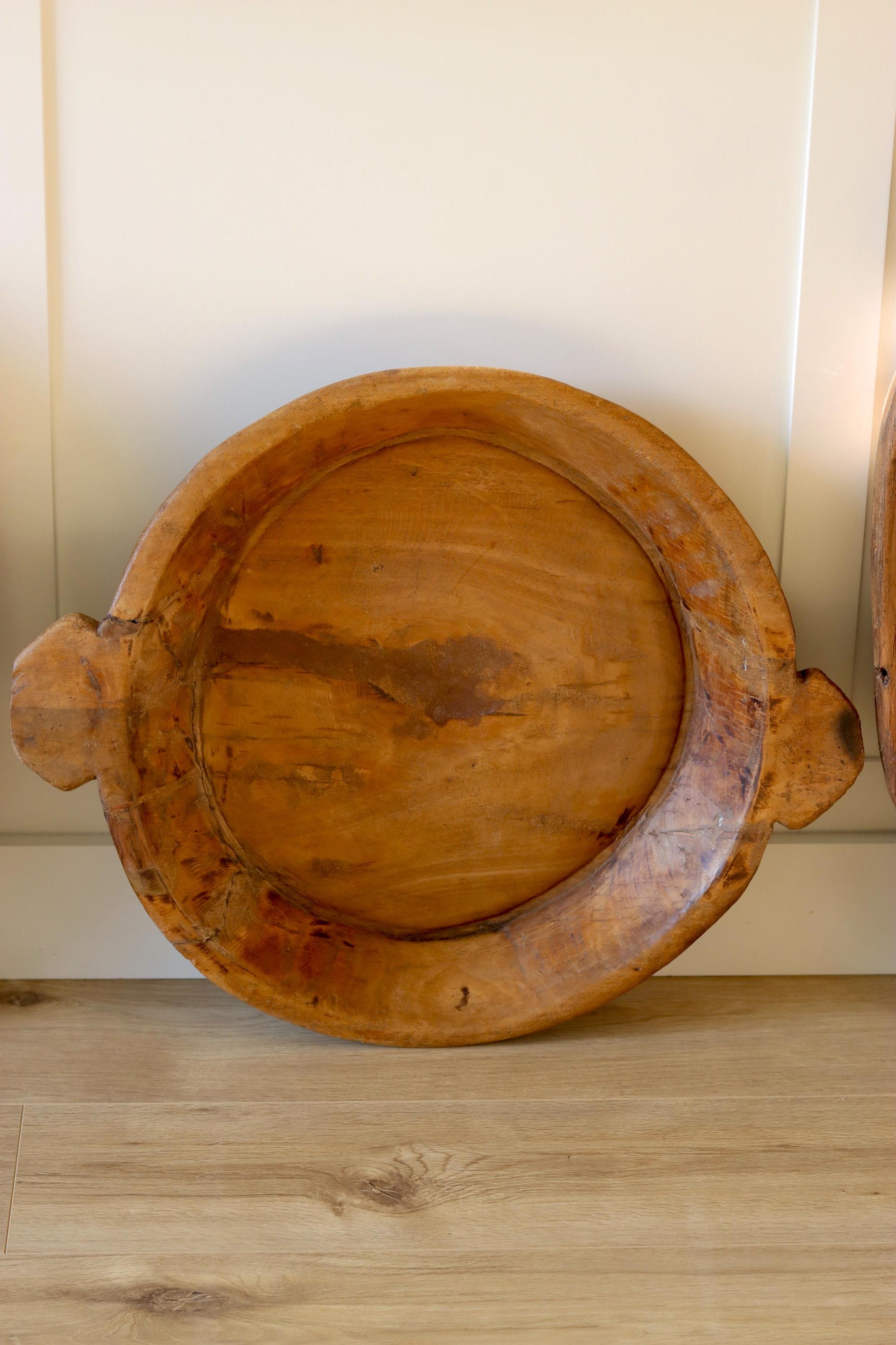 Large Vintage Wooden Parat Tray