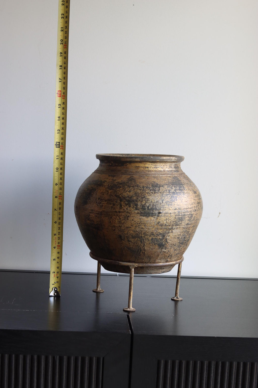 Large Clay Terracotta Pot on Stand