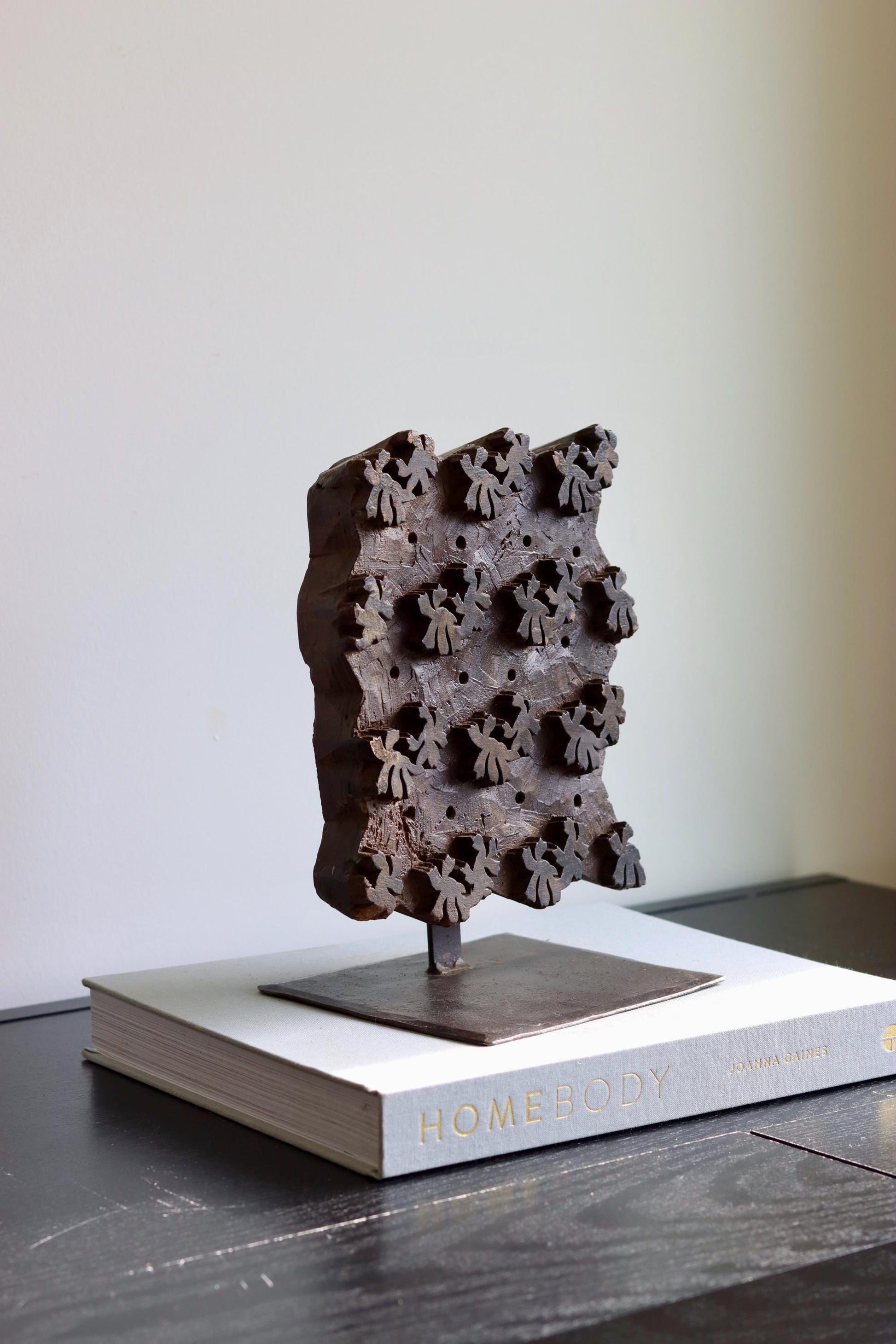 Vintage Block Print Stamp on Stand