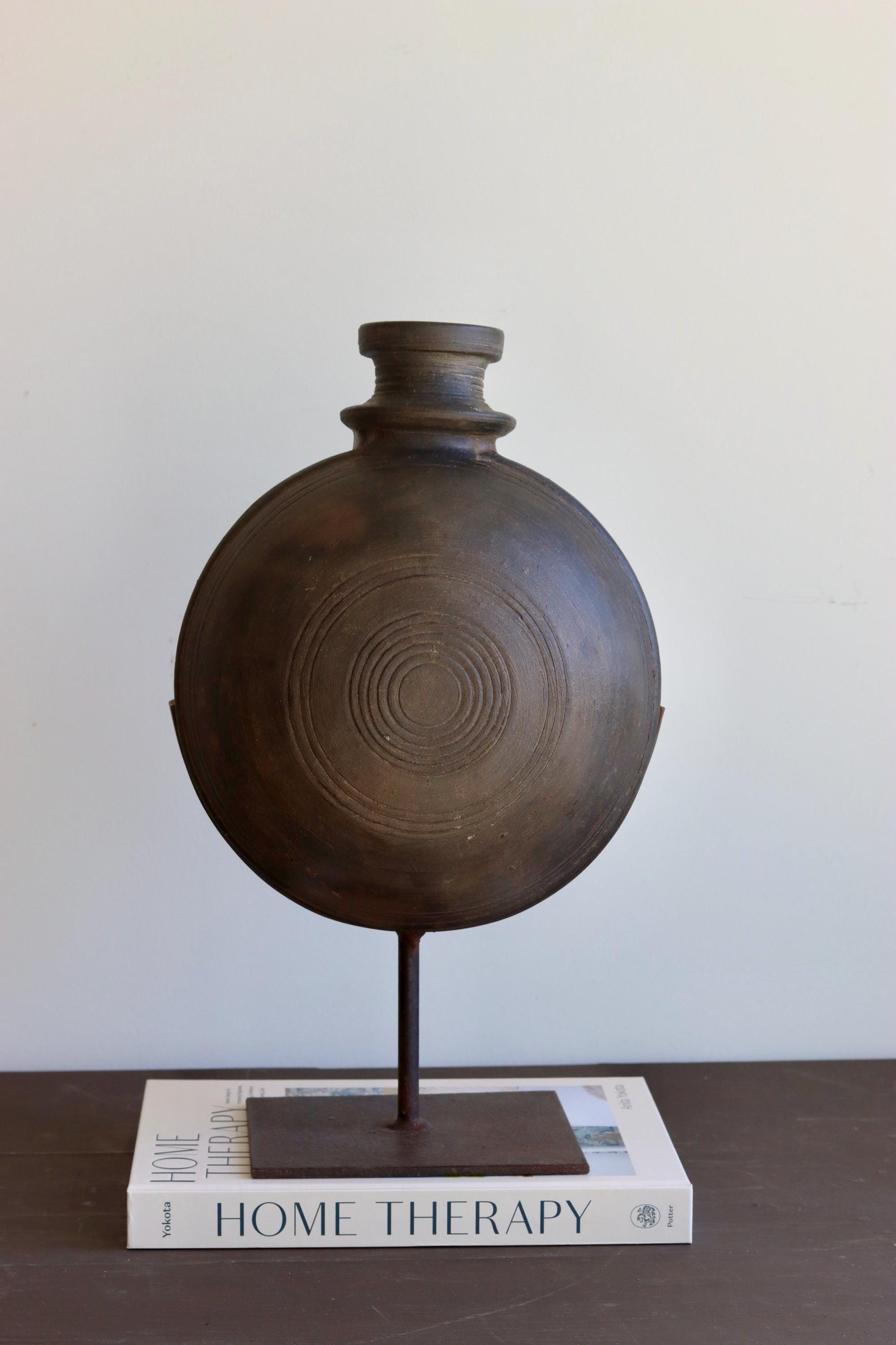 Terracotta Vintage Indian Clay Pot with Stand
