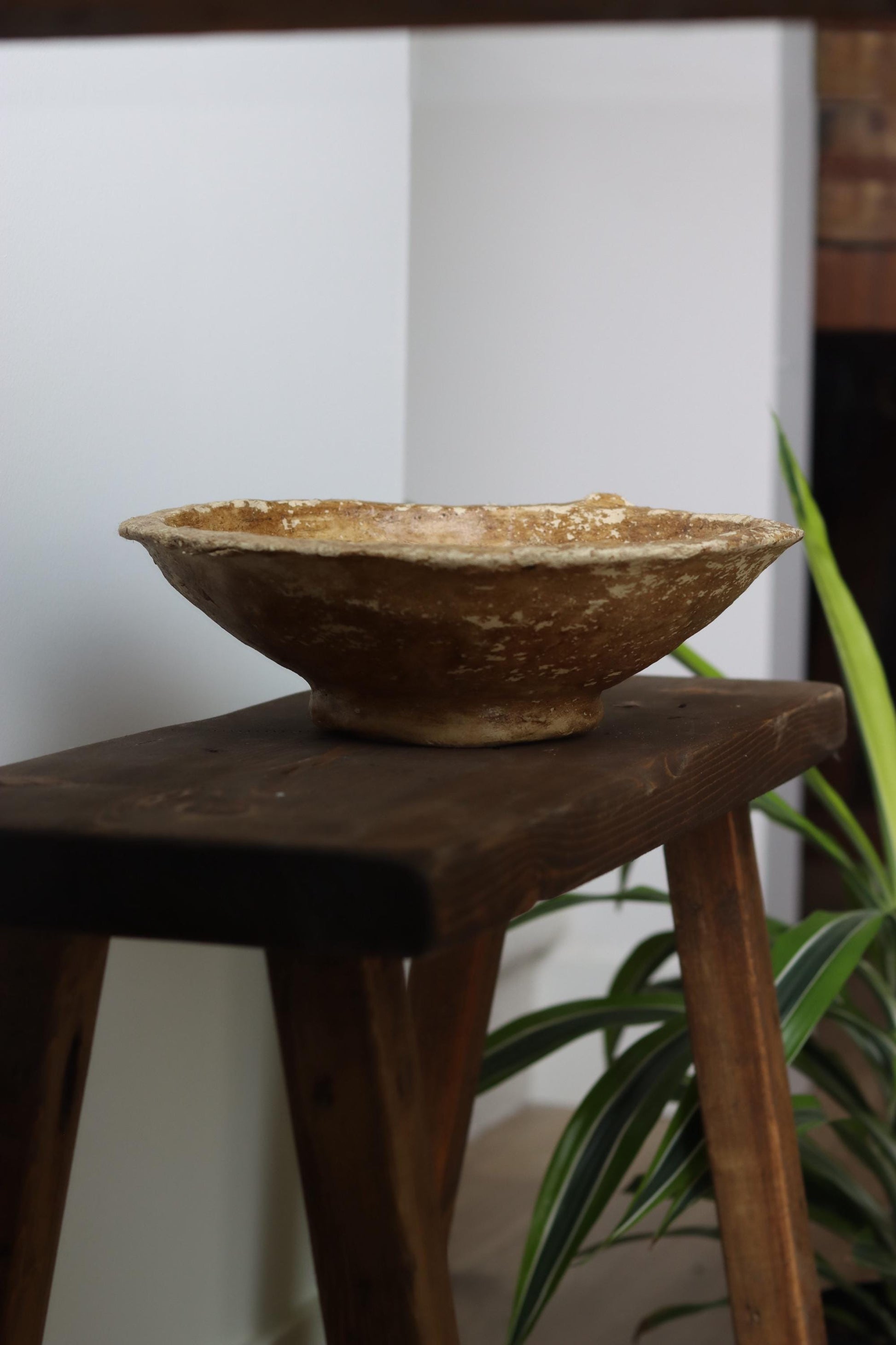Antique 20th Century Paper Mache Bowl