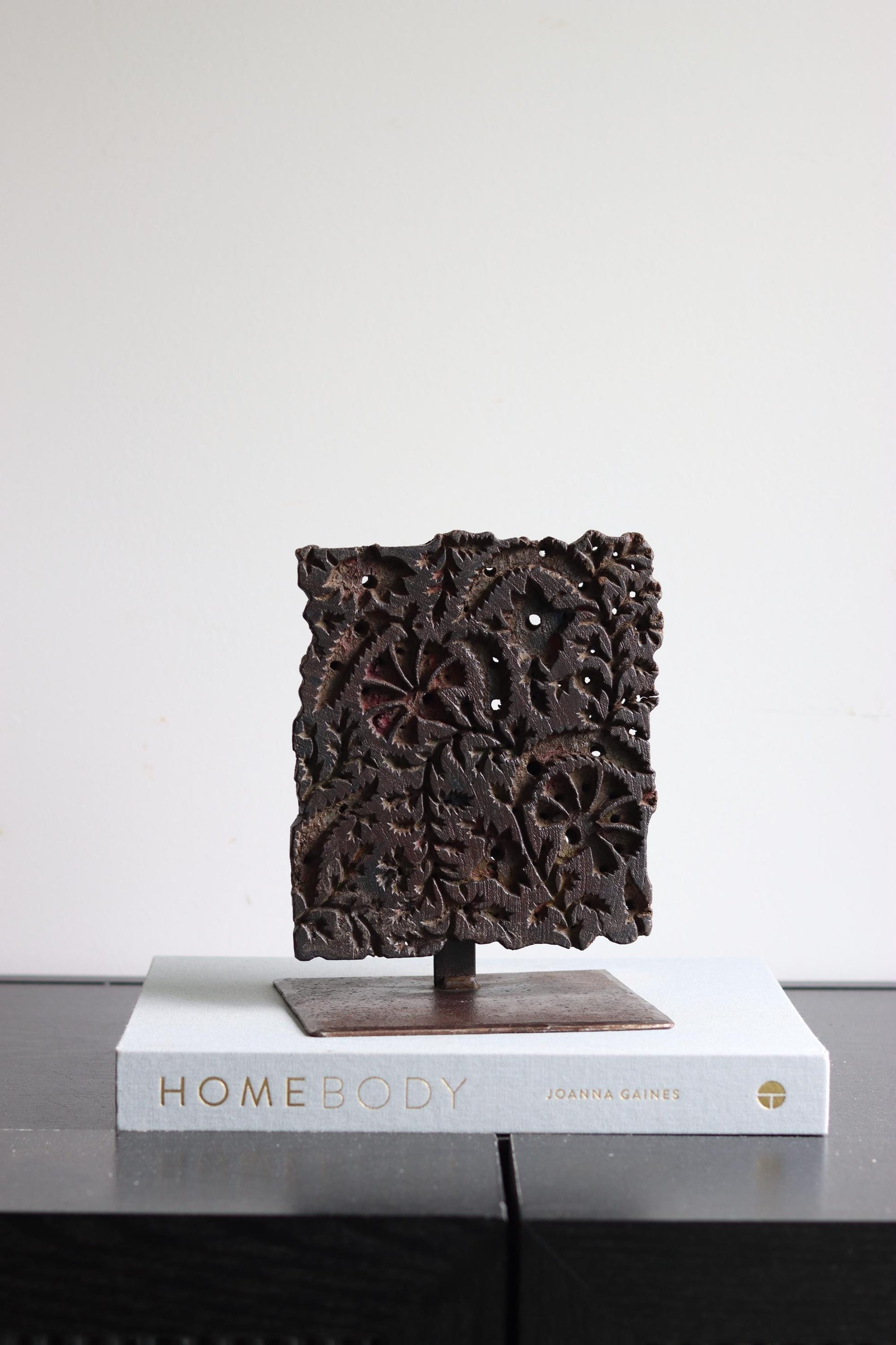 Vintage Block Print Stamp on Stand