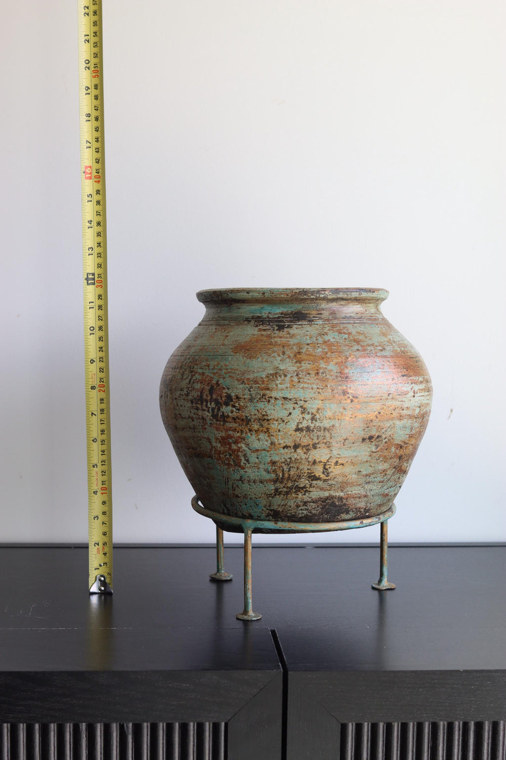 Large Clay Terracotta Pot on Stand