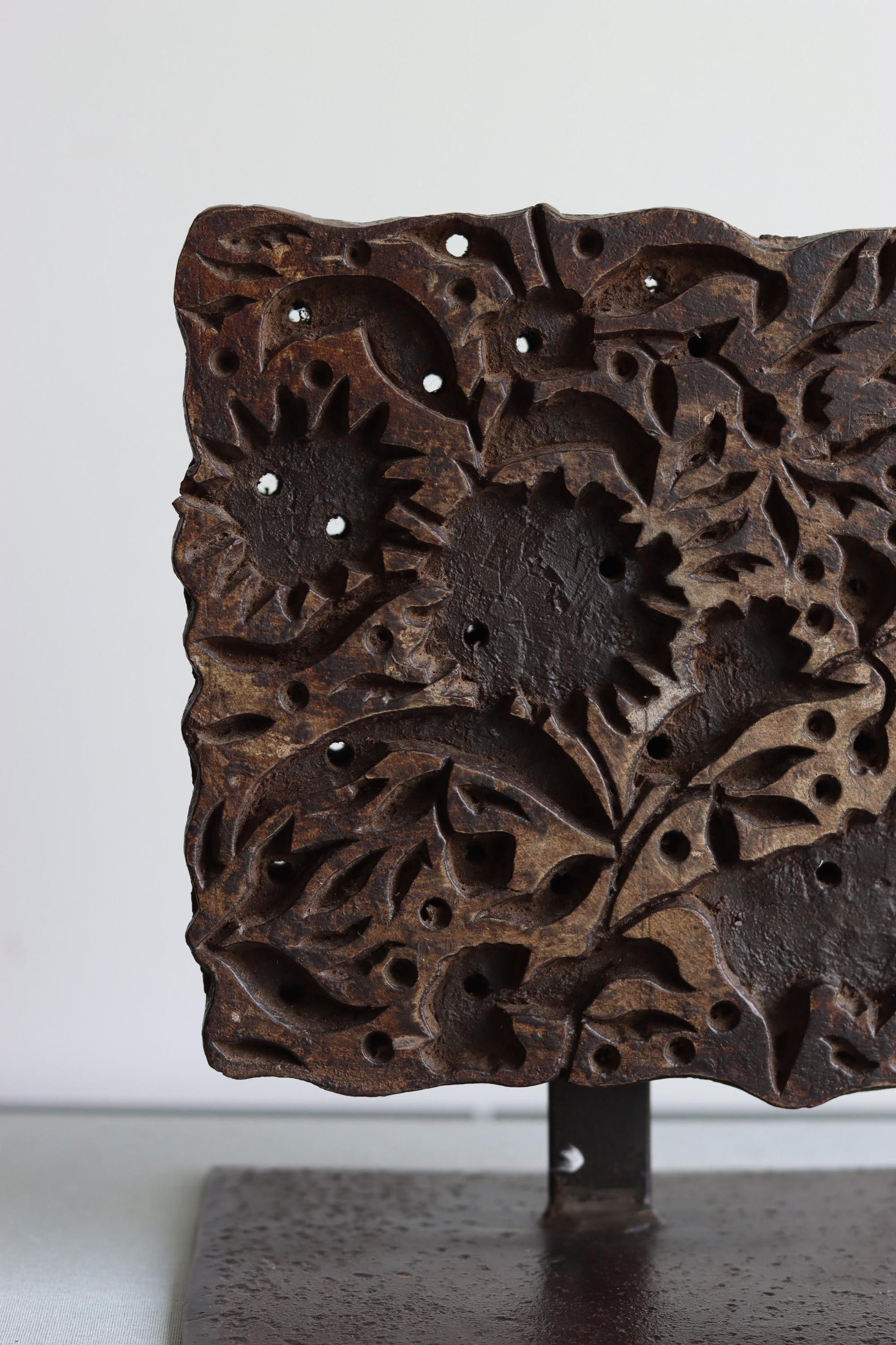 Vintage Block Print Stamp on Stand