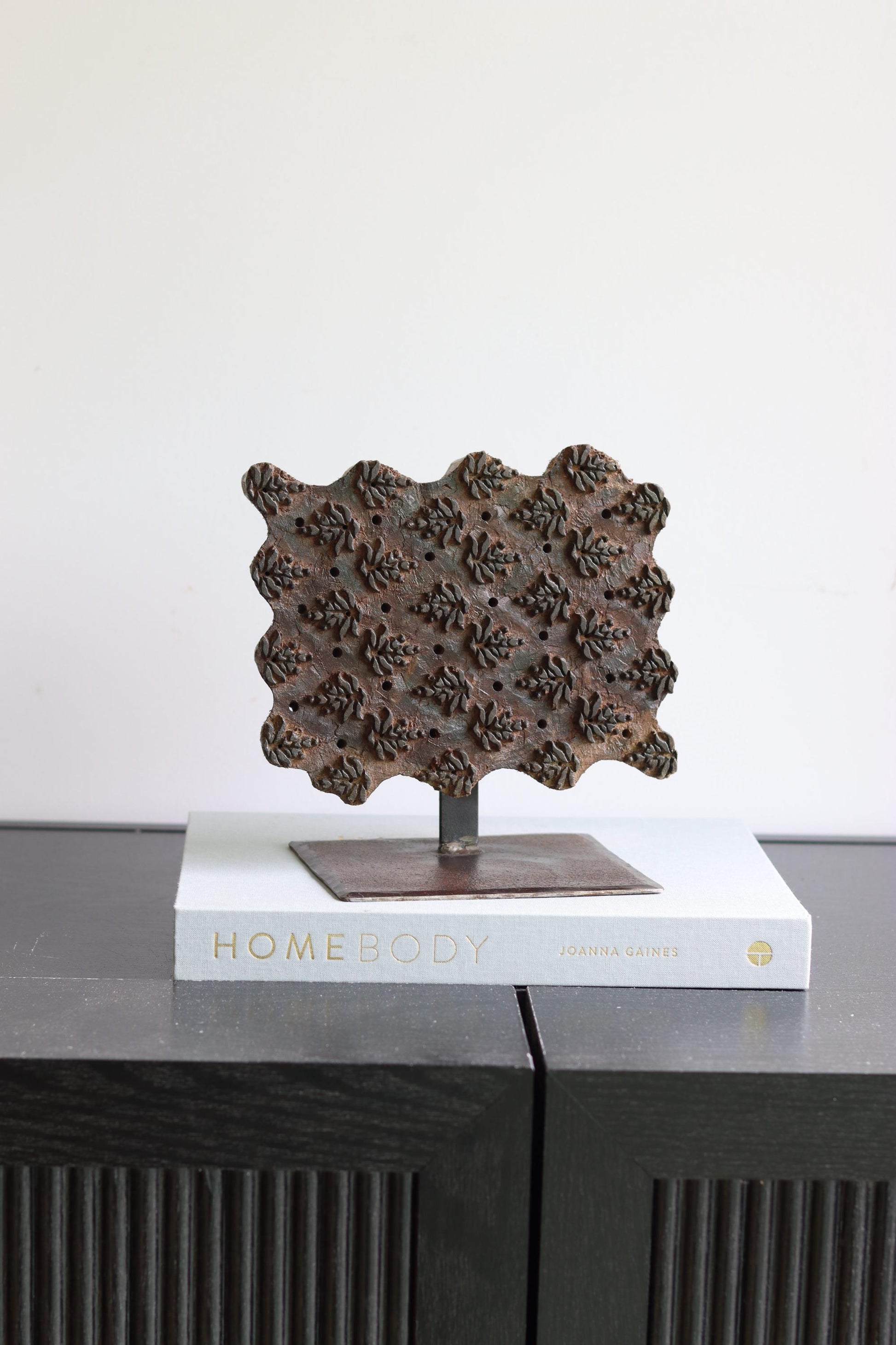 Vintage Block Print Stamp on Stand