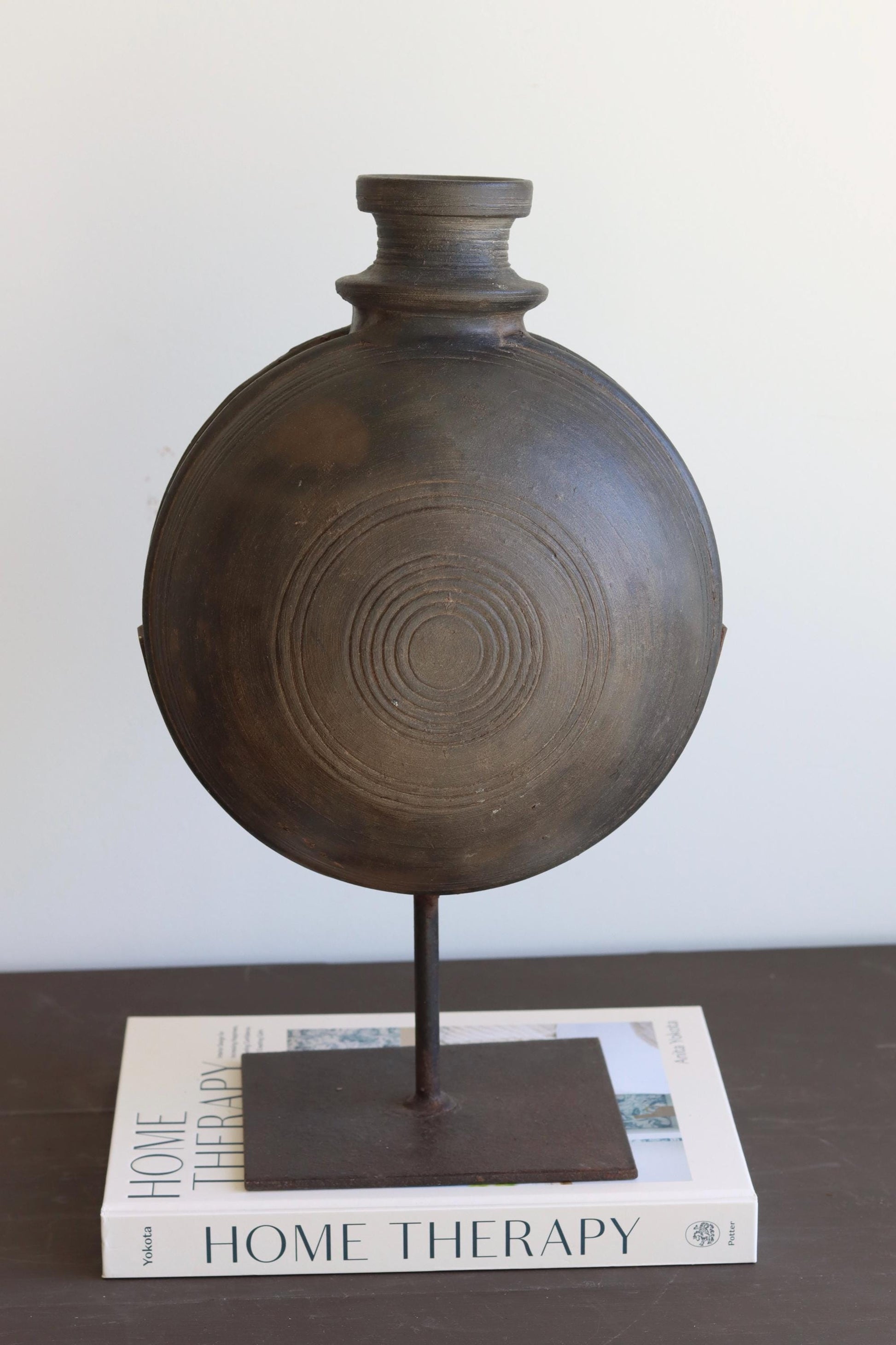 Terracotta Vintage Indian Clay Pot with Stand