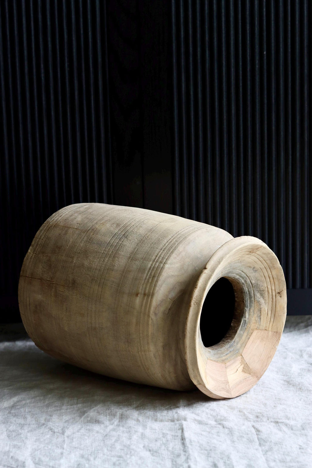 XL Vintage Himachal Teak Wood Pot