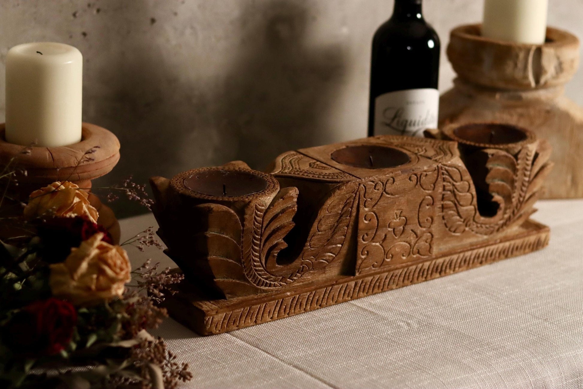 Antique Corbel Candle Holder