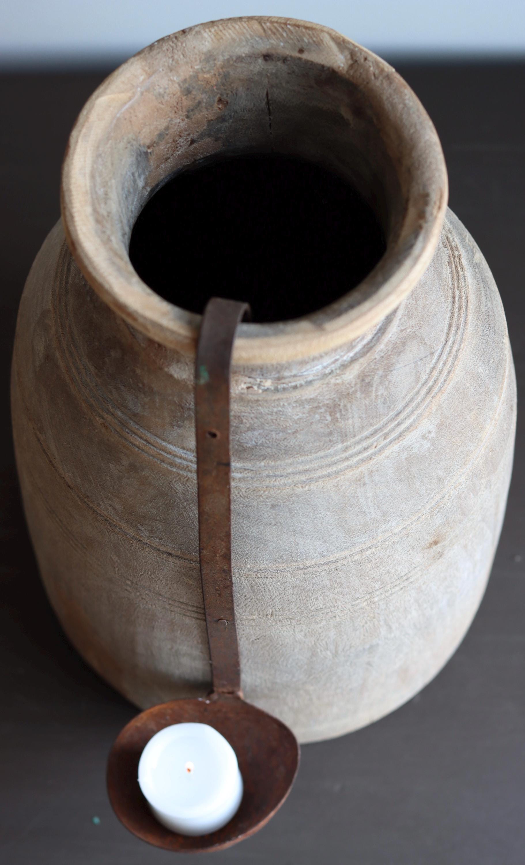 Vintage Himachal Pot & Candle Holder