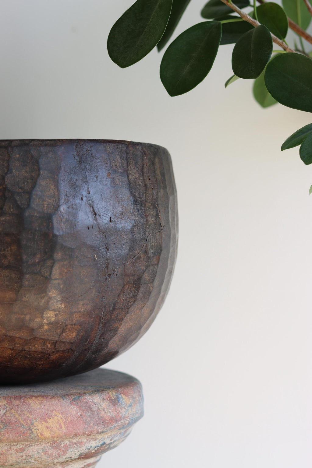 Vintage Naga Primitive Wooden Bowl