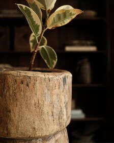 Antique Wooden Ukhali Planter