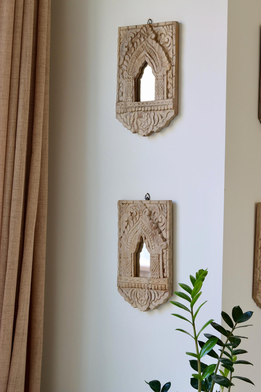 Vintage Wooden Jharokha Mirror Frame