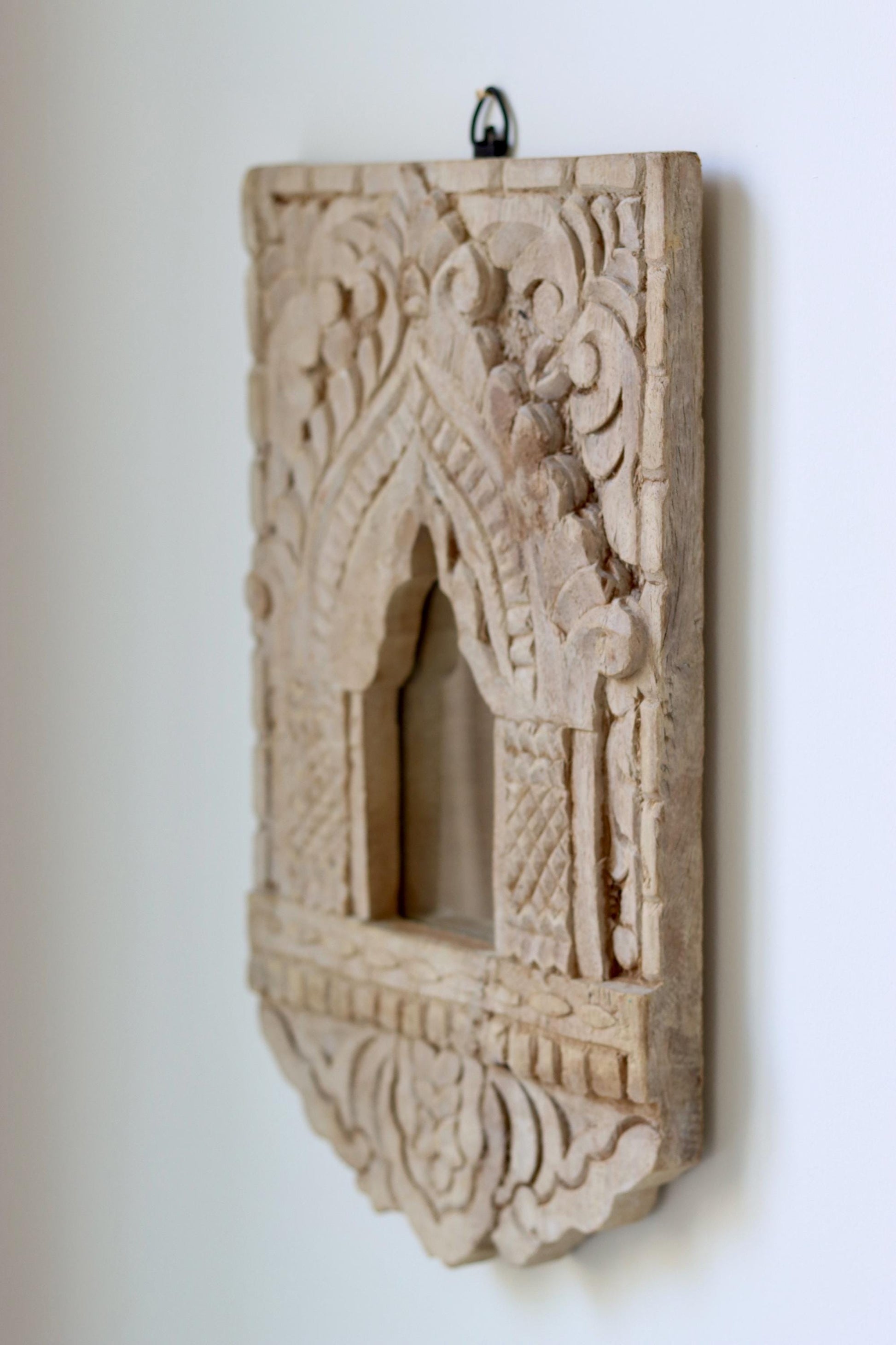 Vintage Wooden Jharokha Mirror Frame