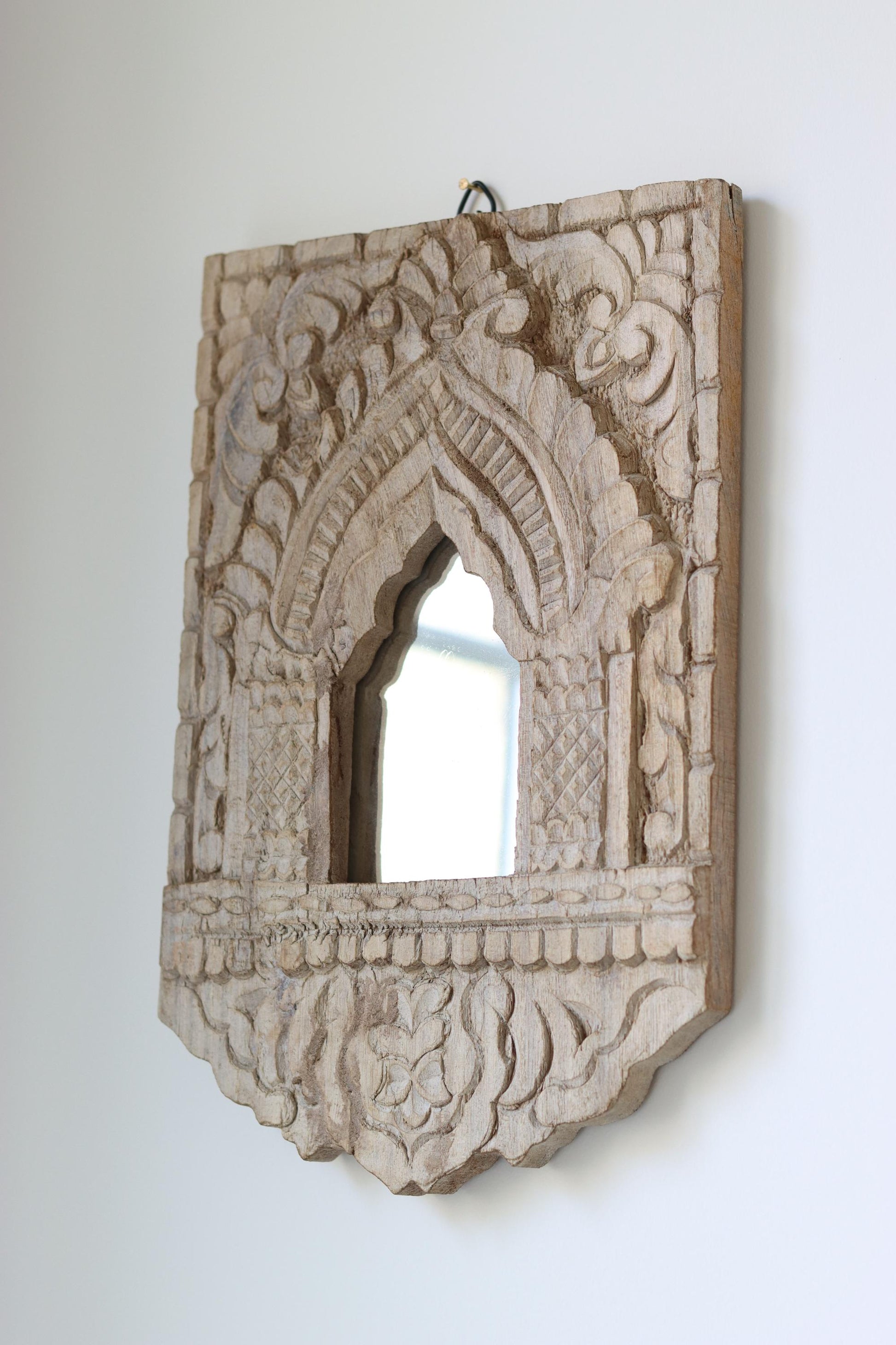 Vintage Wooden Jharokha Mirror Frame