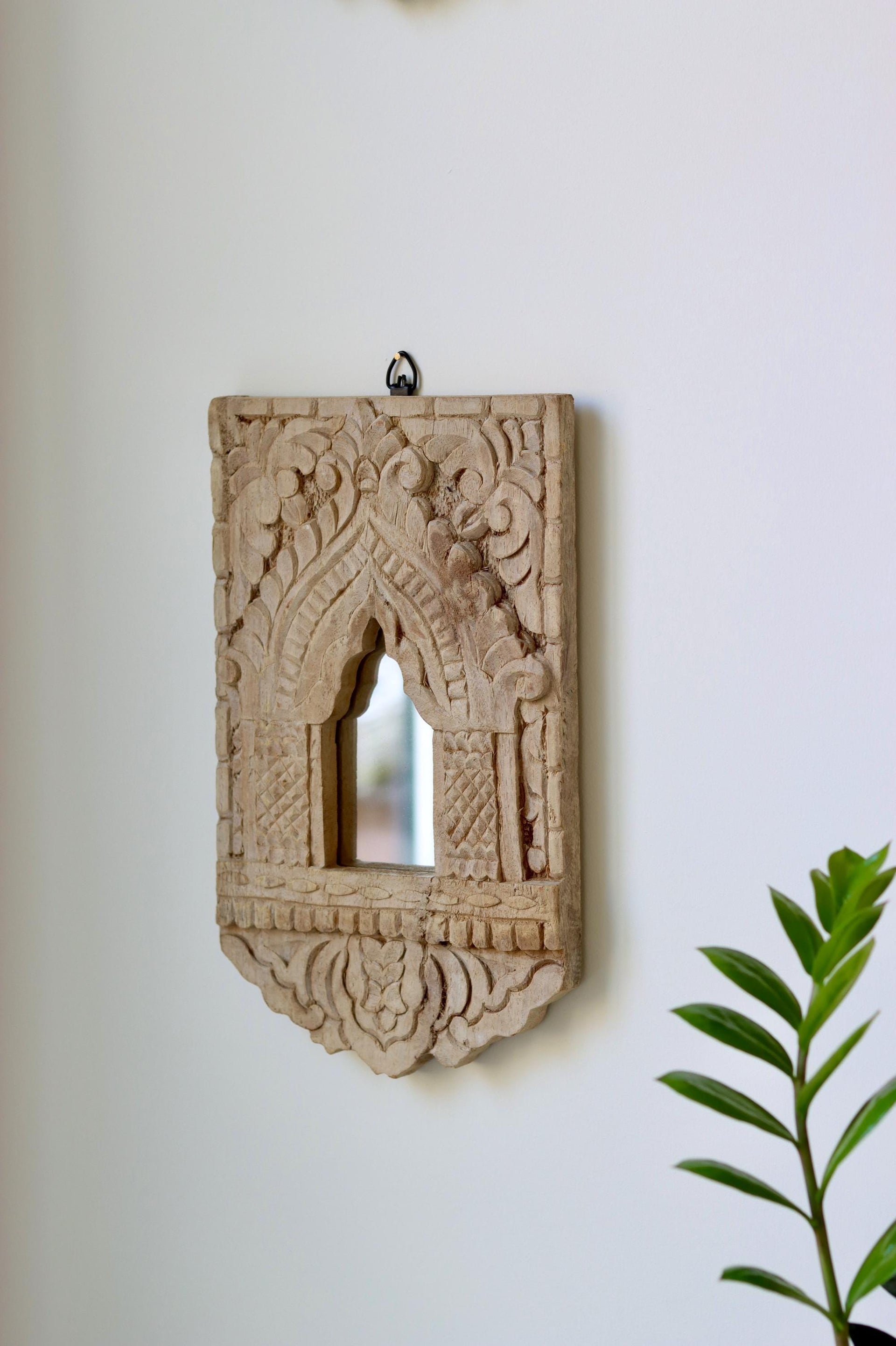Vintage Wooden Jharokha Mirror Frame