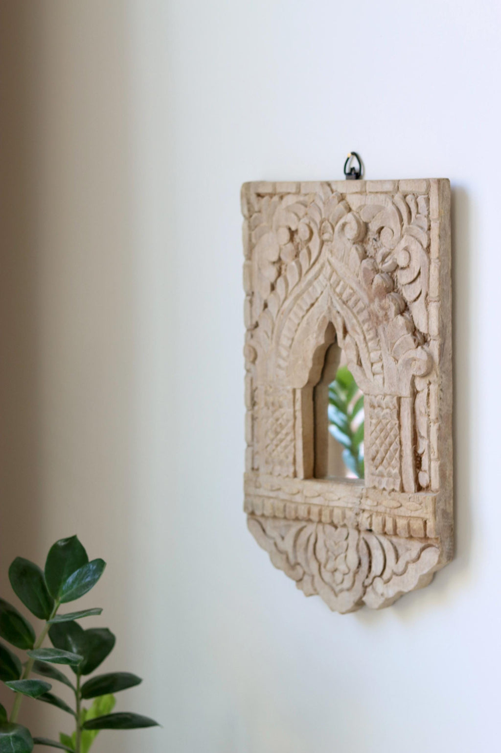 Vintage Wooden Jharokha Mirror Frame