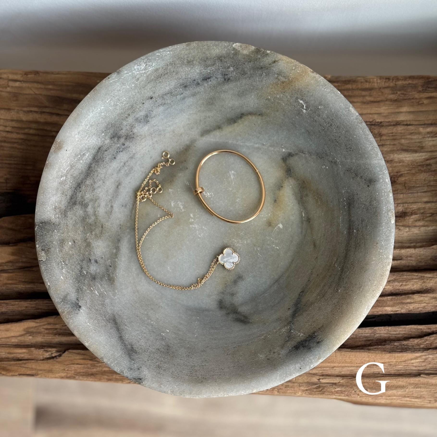 Vintage Hand Carved Marble Plate
