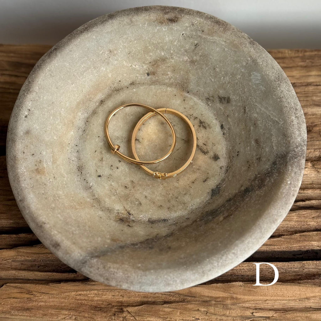 Vintage Hand Carved Marble Plate