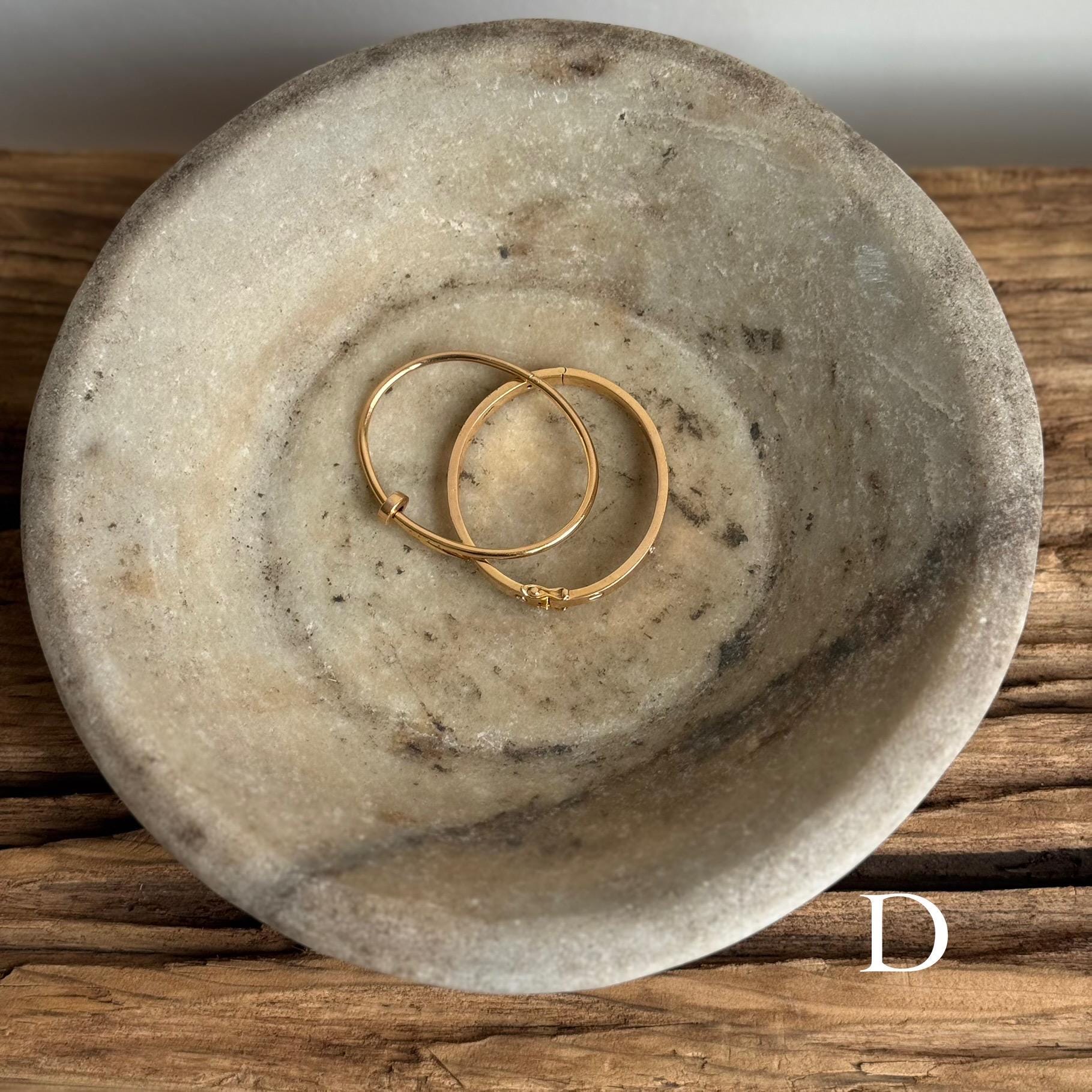 Vintage Hand Carved Marble Plate