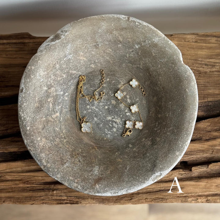 Vintage Hand-Carved 10" Stone Bowl - Project Kalaā