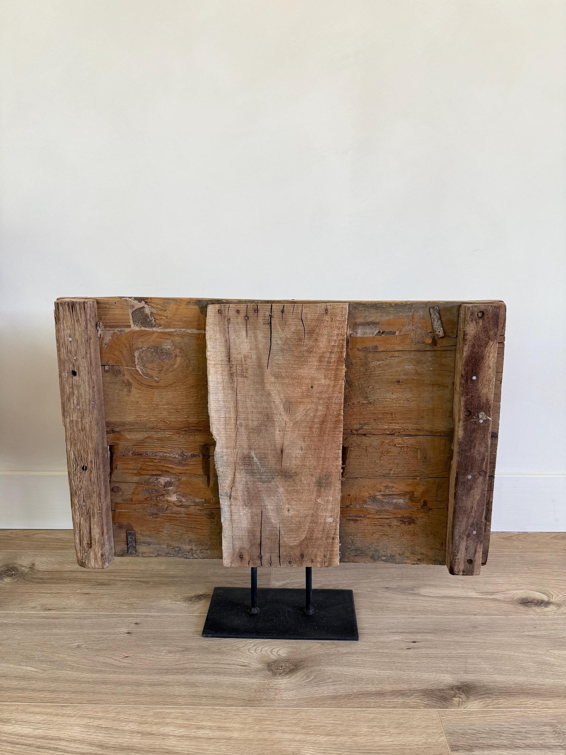 Large Vintage Concrete Mold with Stand | Console Decor