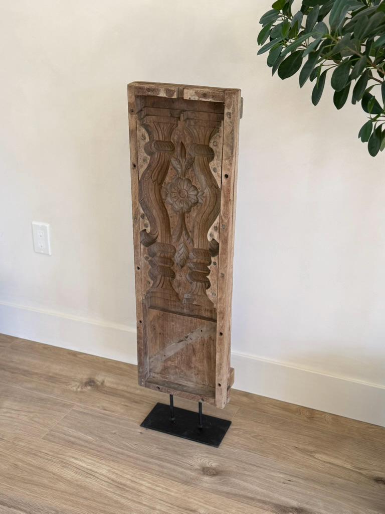 Large Vintage Concrete Mold with Stand (Vertical) | Console Decor