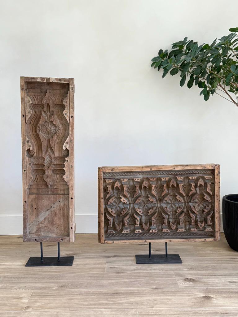Large Vintage Concrete Mold with Stand (Vertical) | Console Decor