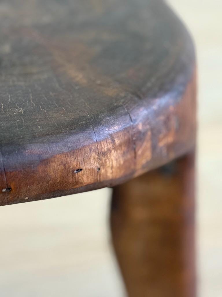 Vintage Rustic Naga Wood Stools | Rare Indian Heritage