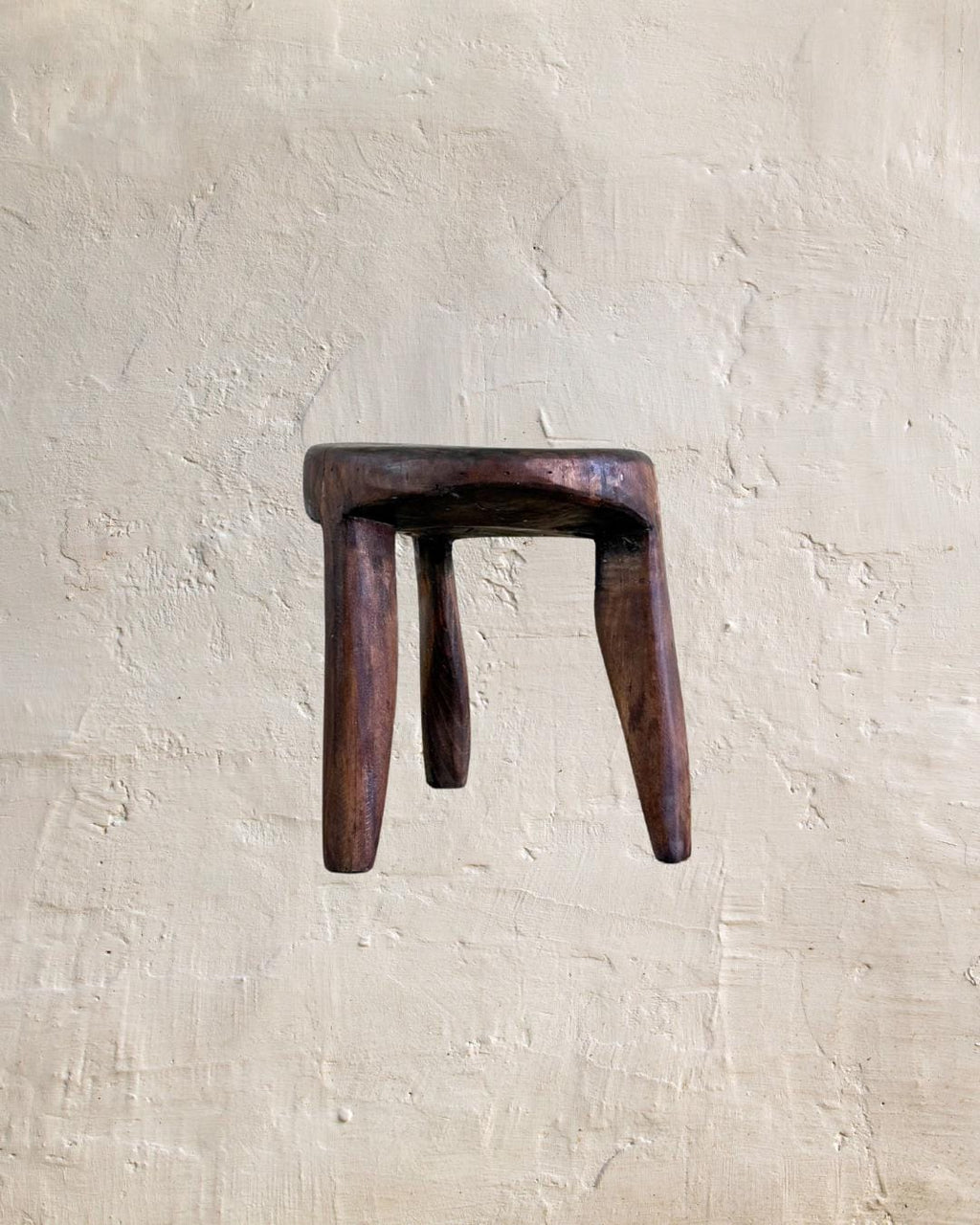 Vintage Rustic Naga Wood Stools | Rare Indian Heritage