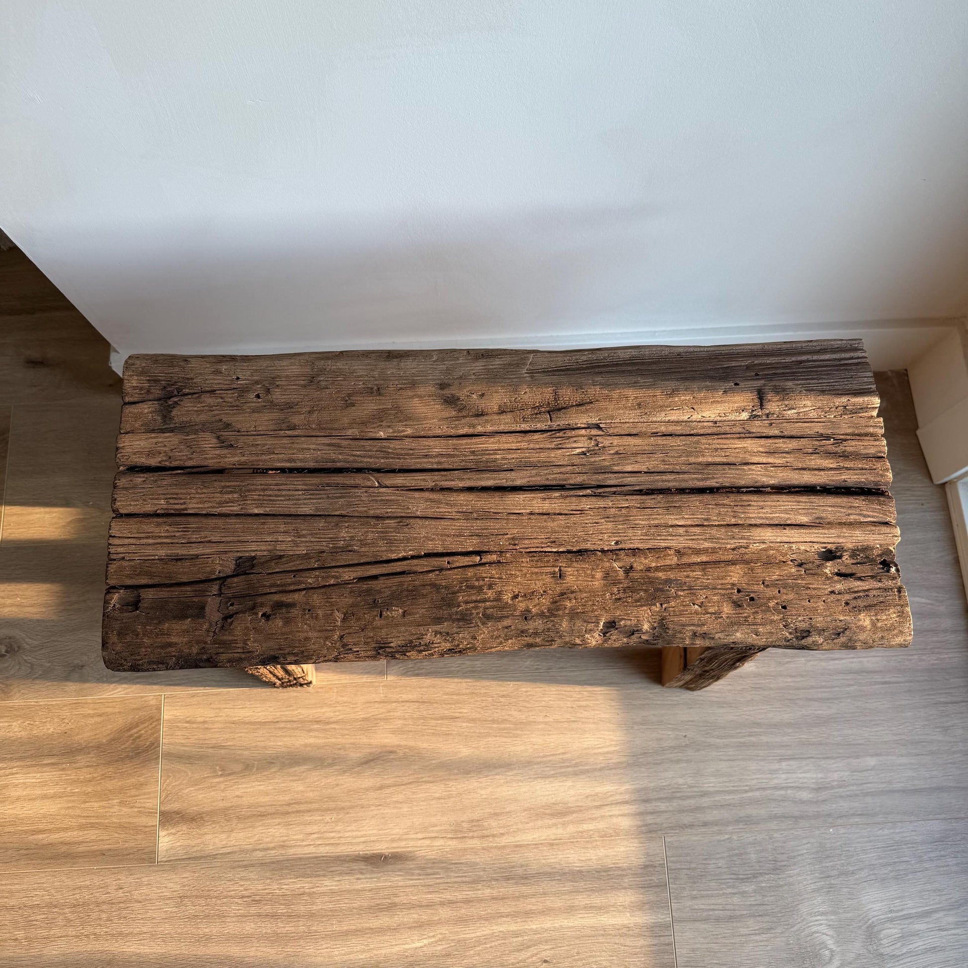 Vintage Rustic Stool | Primitive Rectangle Stool