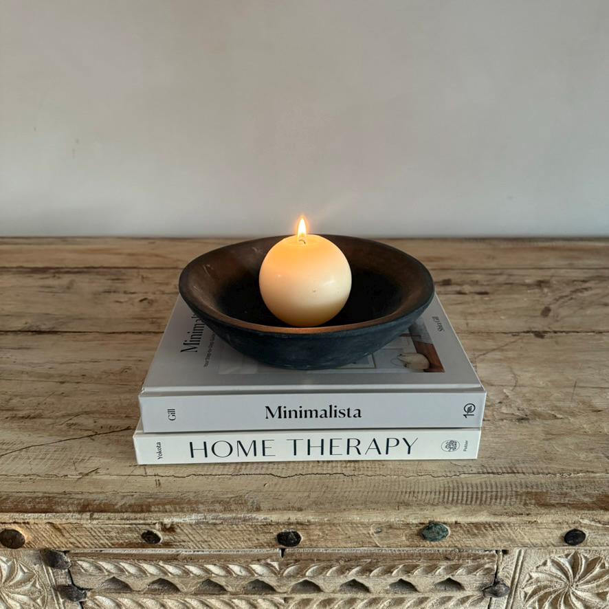 Vintage Inspired Dark Grey Stone Bowl (Assorted)
