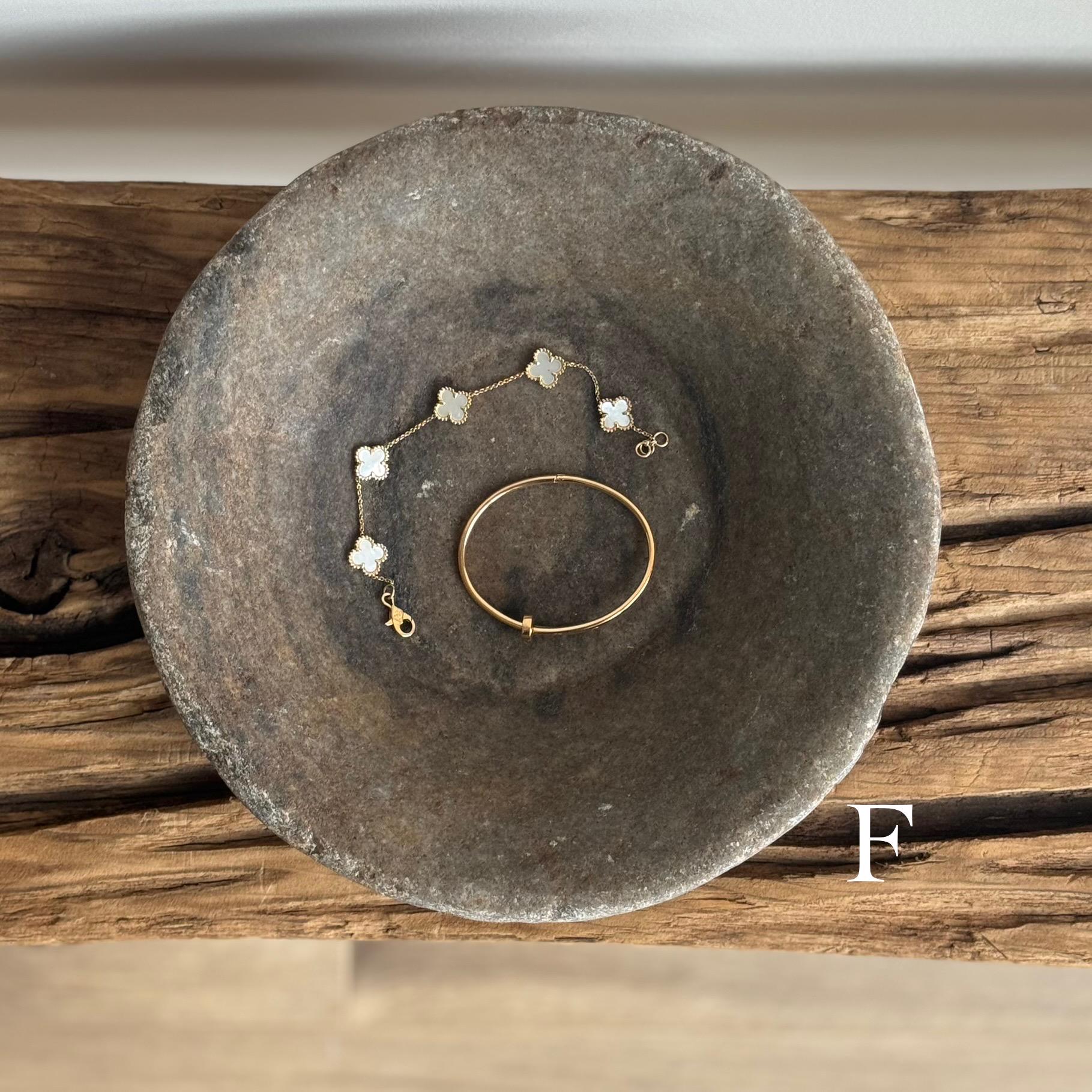 Vintage Hand-Carved 10" Stone Bowl - Project Kalaā