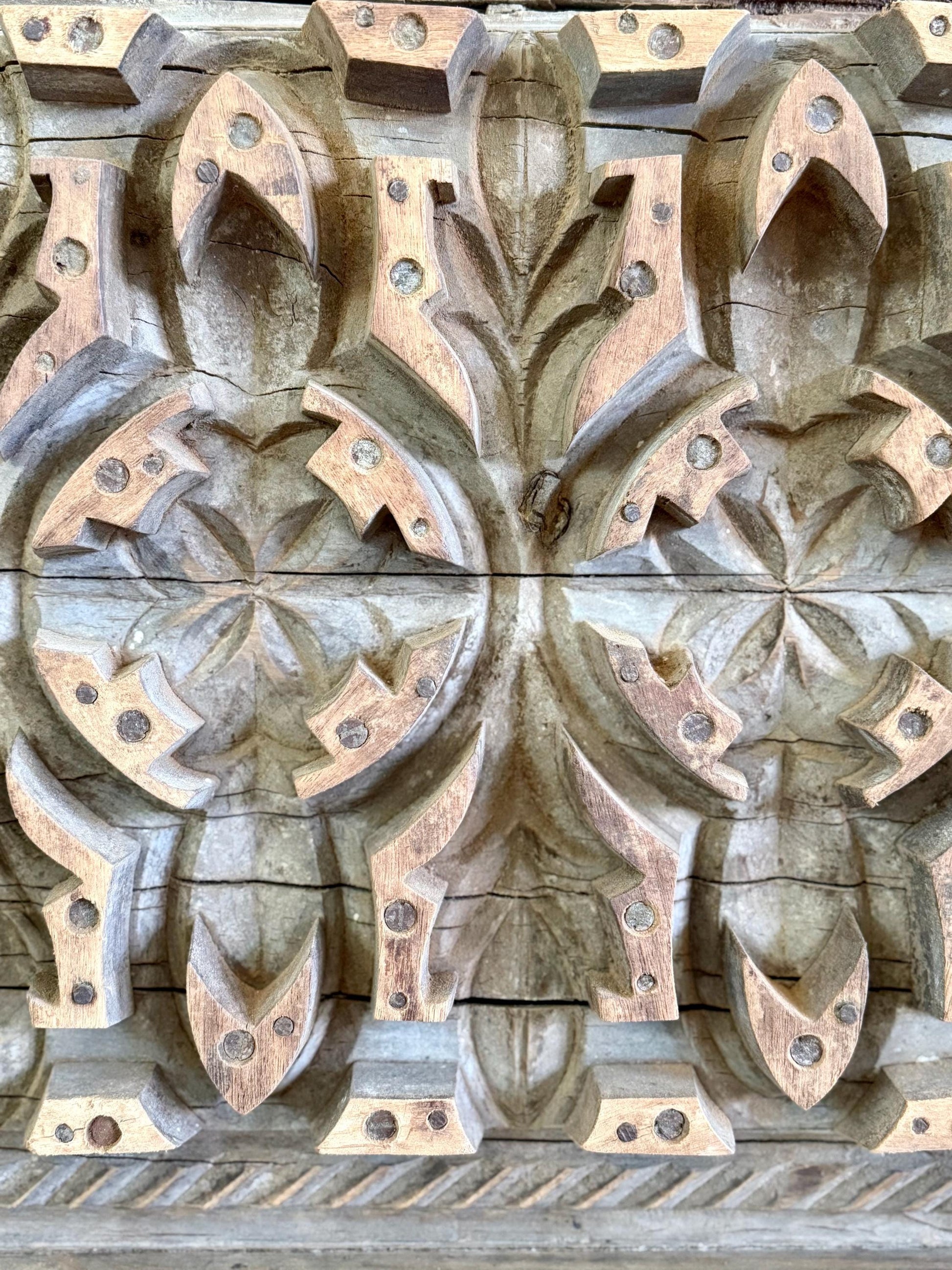 Large Vintage Concrete Mold with Stand | Console Decor