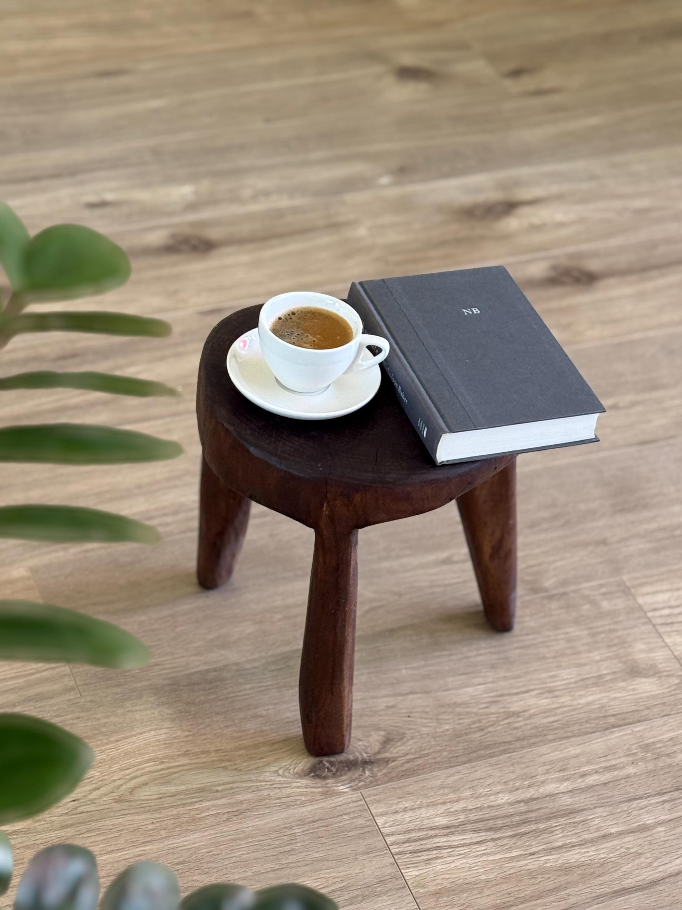 Vintage Senufo Stool | Tribal Carved Dark Naga Wood - Project Kalaā