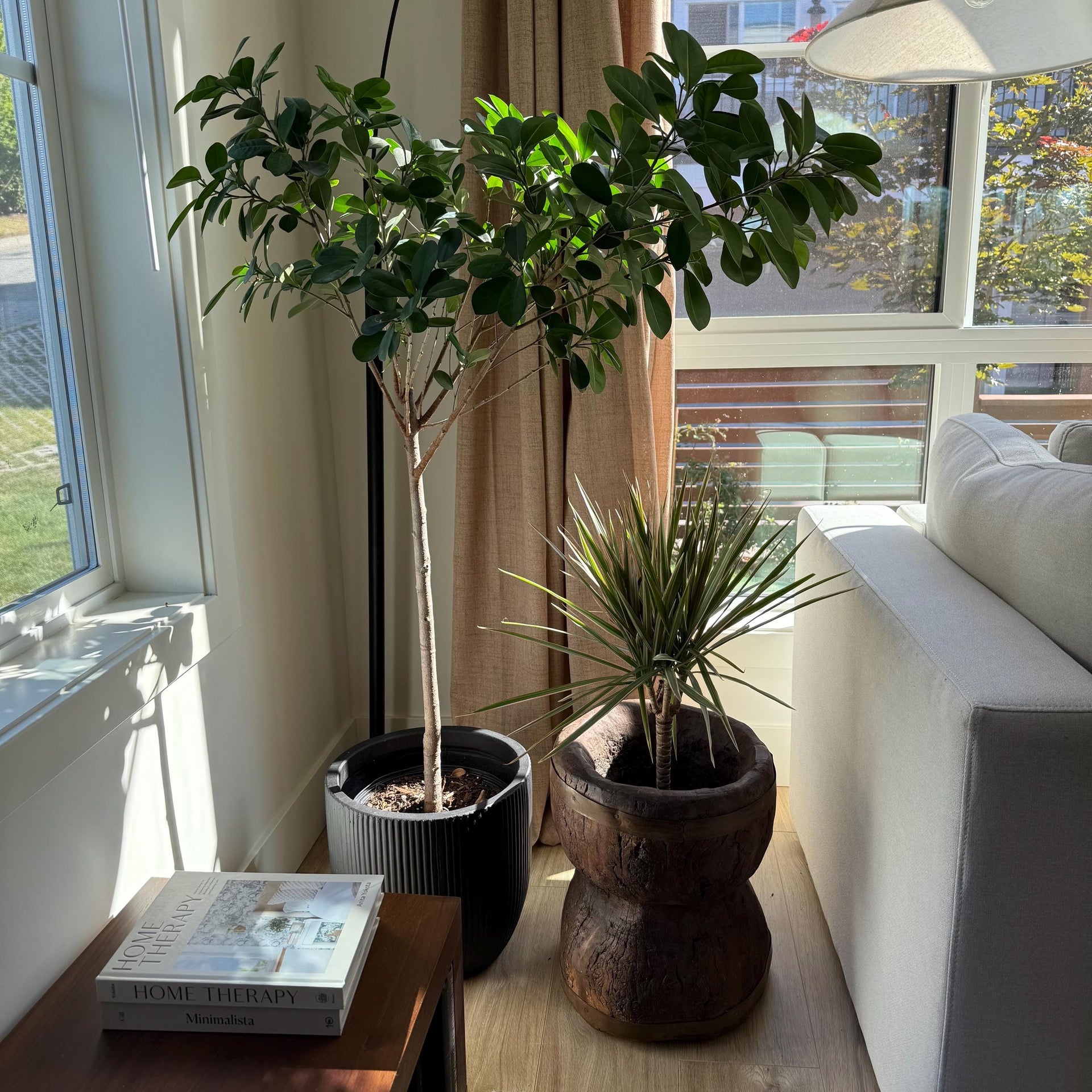 Antique Primitive Wooden Planter, Rustic Ukhali Side Table