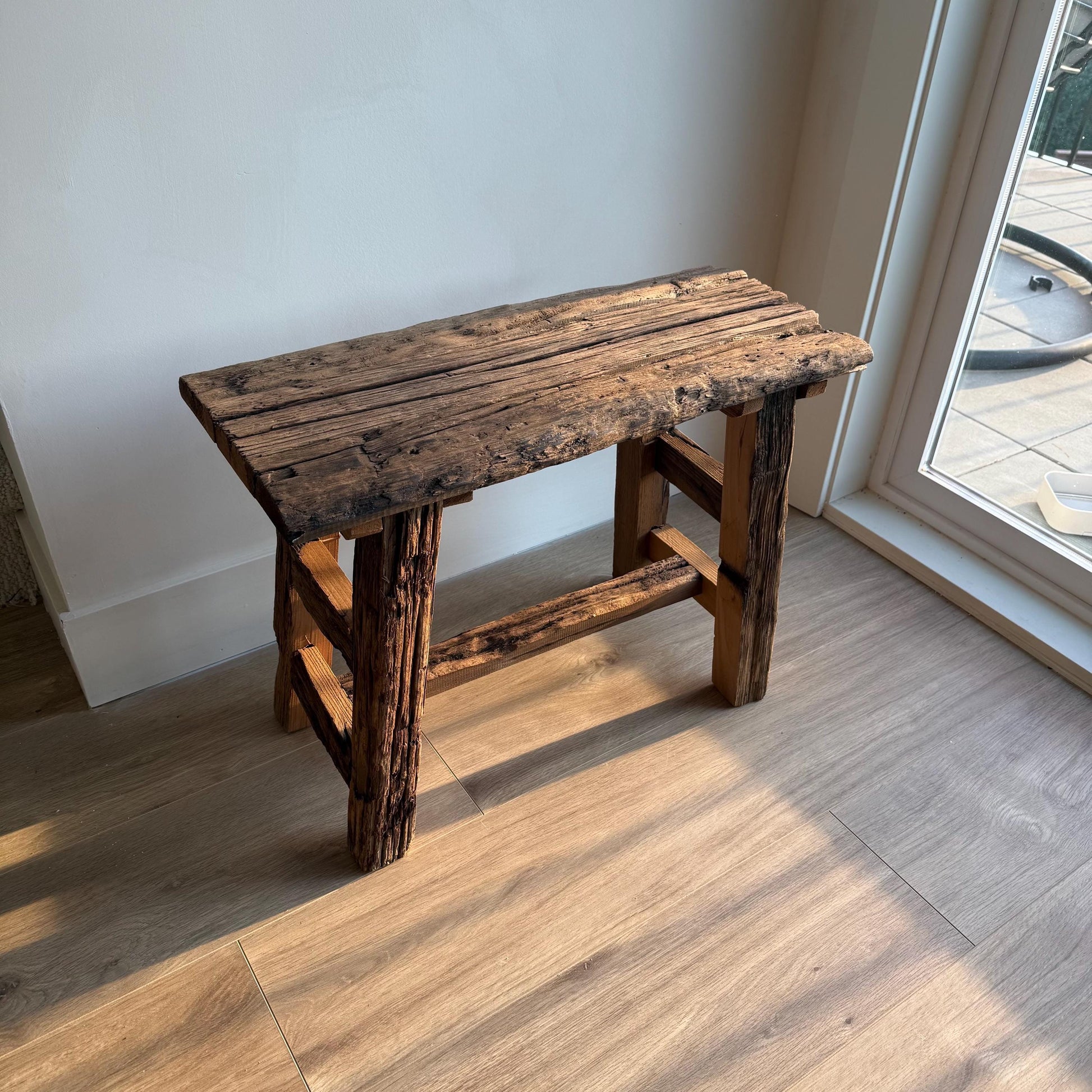 Vintage Rustic Stool | Primitive Rectangle Stool