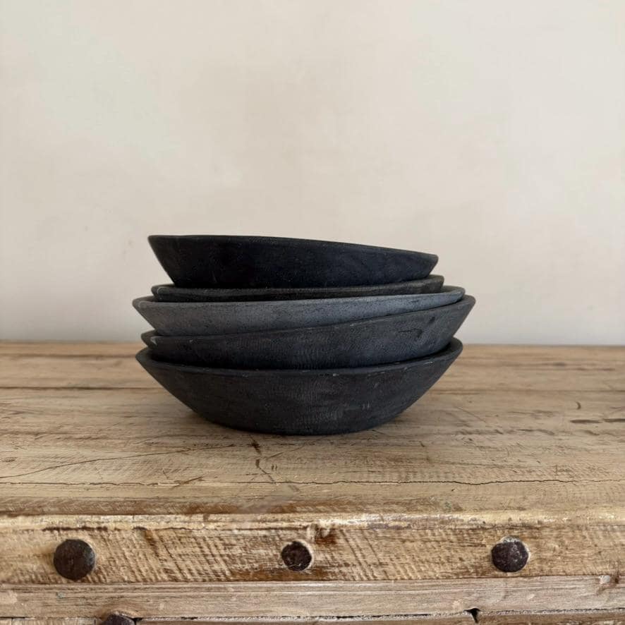 Vintage Inspired Dark Grey Stone Bowl (Assorted)