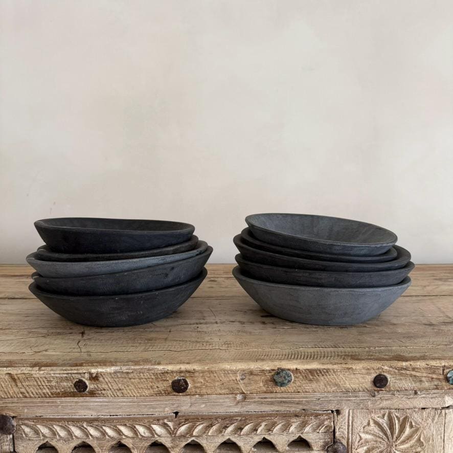 Vintage Inspired Dark Grey Stone Bowl (Assorted)
