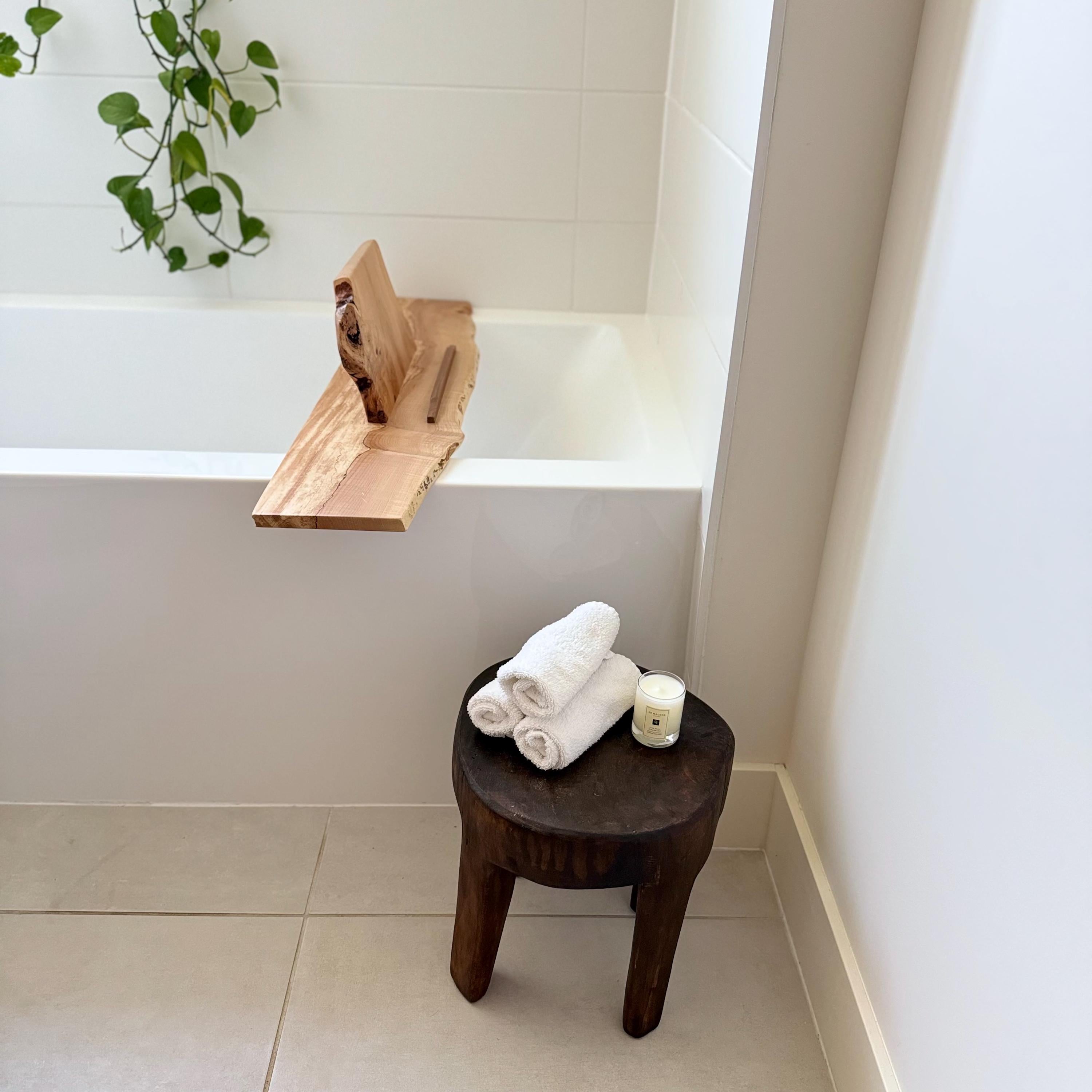 Vintage Senufo Stool | Tribal Carved Dark Naga Wood - Project Kalaā