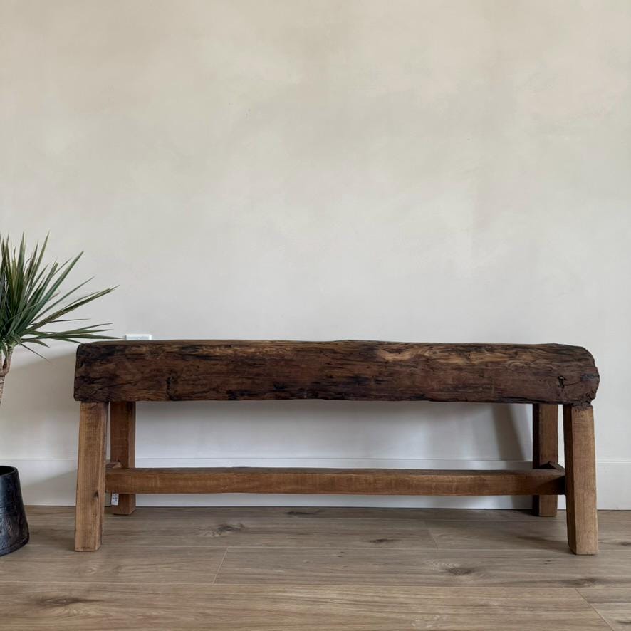 Acacia Wood Bench  Handmade Sleeper Wood Hallway Entryway Sofa Table