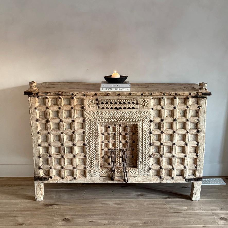 Antique Teak Wood Bar Top Counter