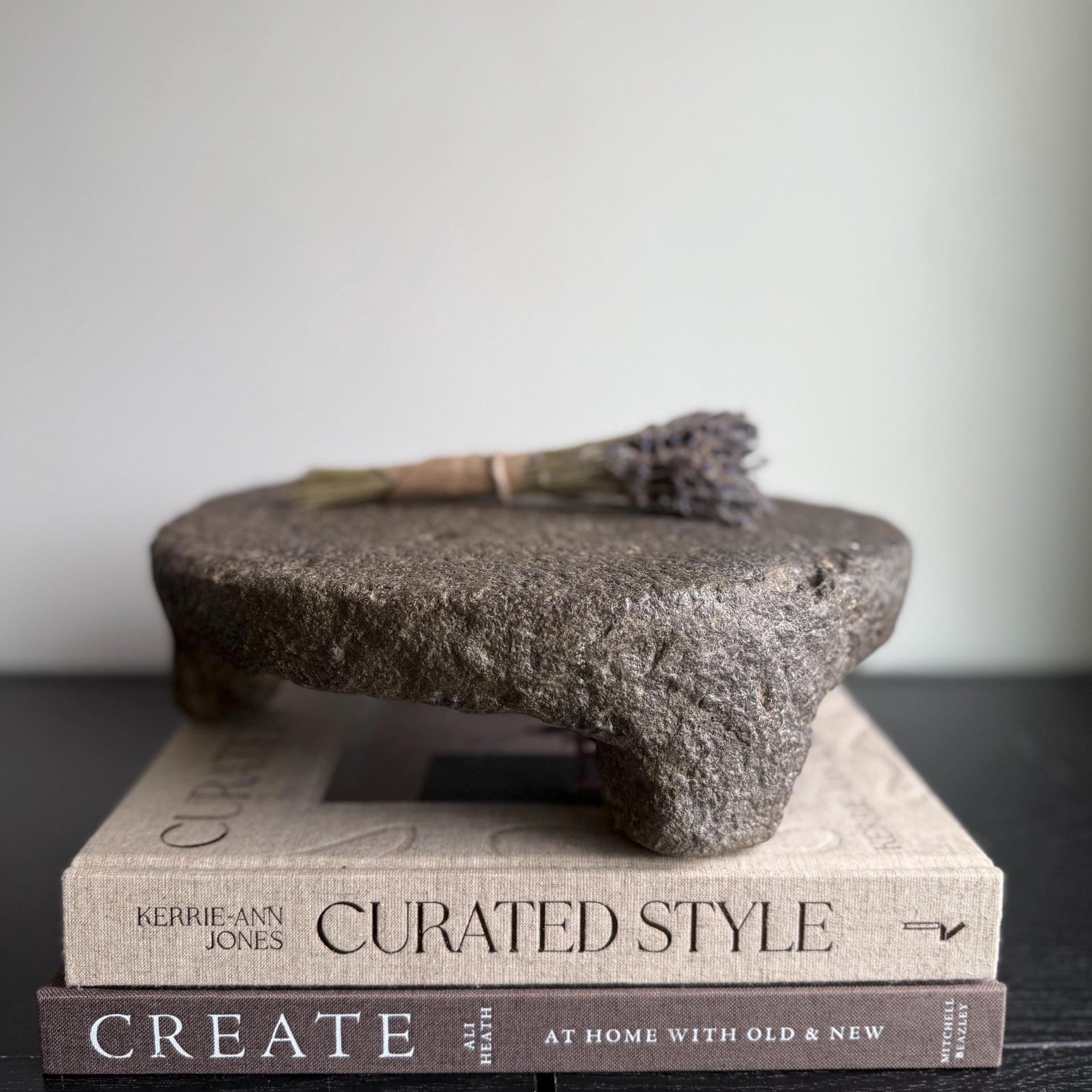 Vintage Stone Riser 11.5", Rustic Stone Pedestal Stand