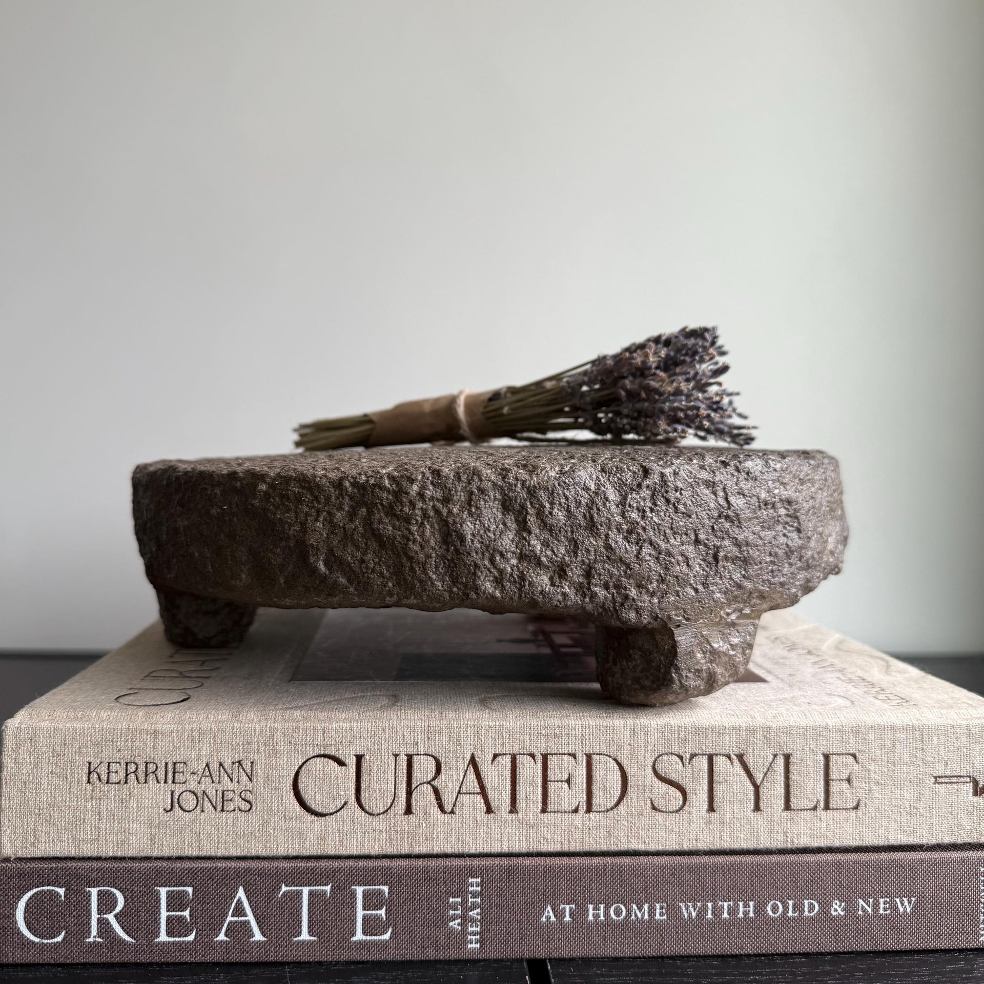 Vintage Stone Riser 10.25", Rustic Stone Pedestal Stand