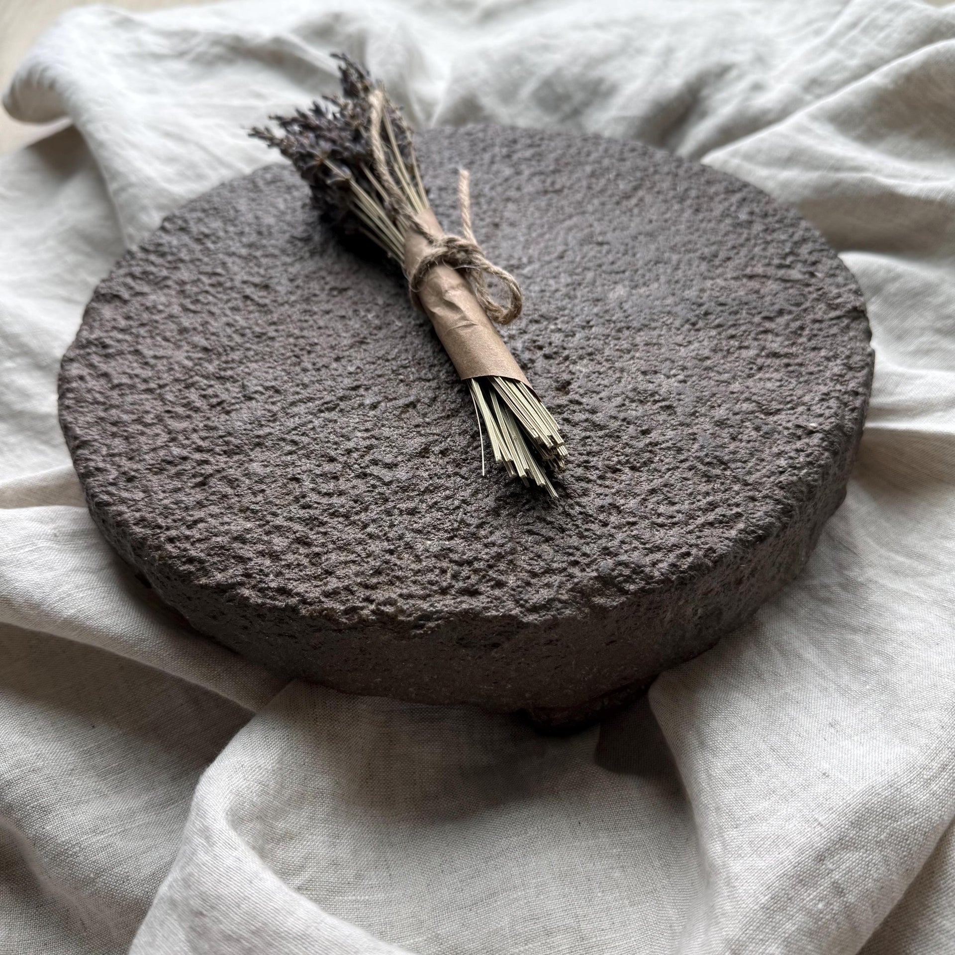 Vintage Stone Riser 10.25", Rustic Stone Pedestal Stand