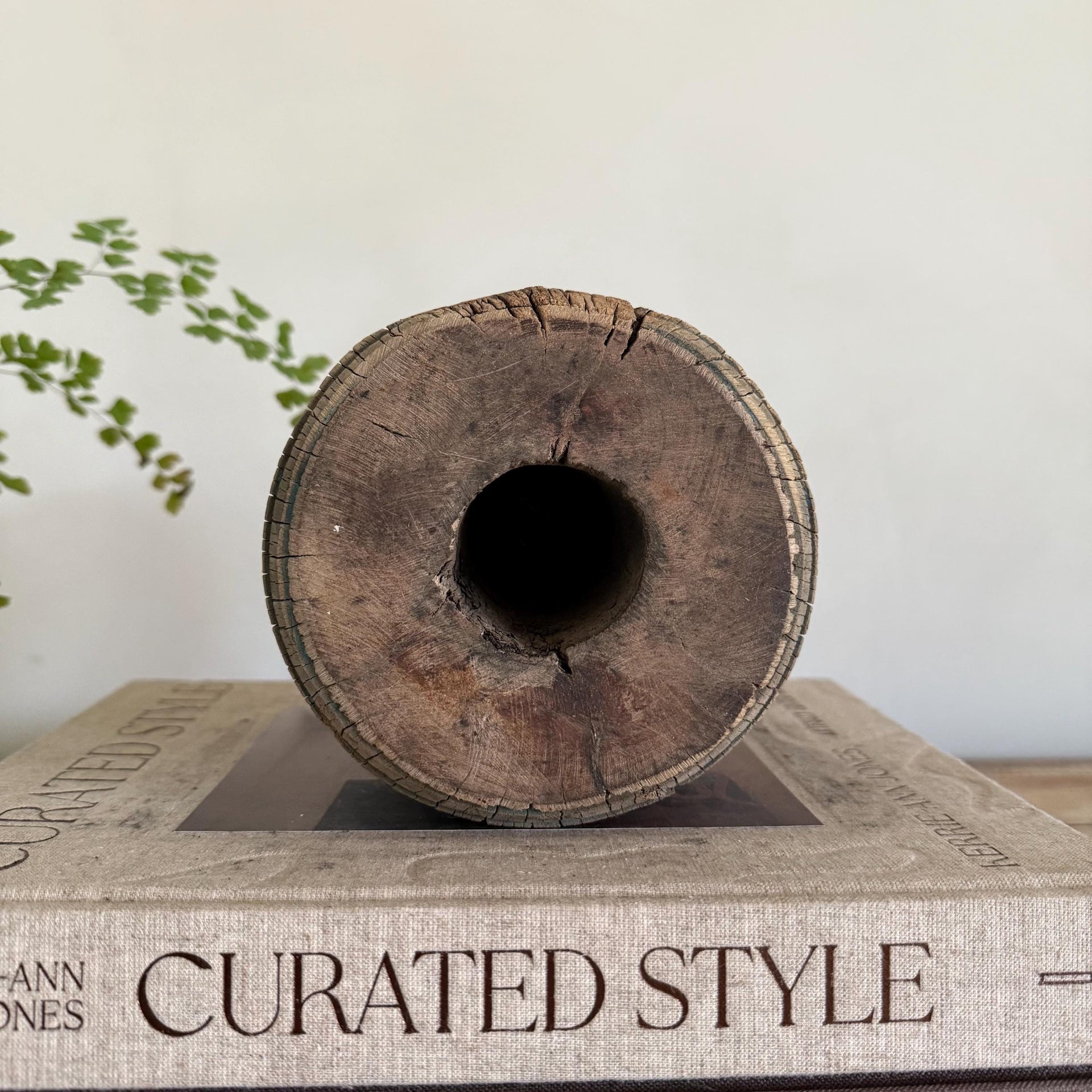 Vintage Wooden Wheel Axle Hub Candle Holders