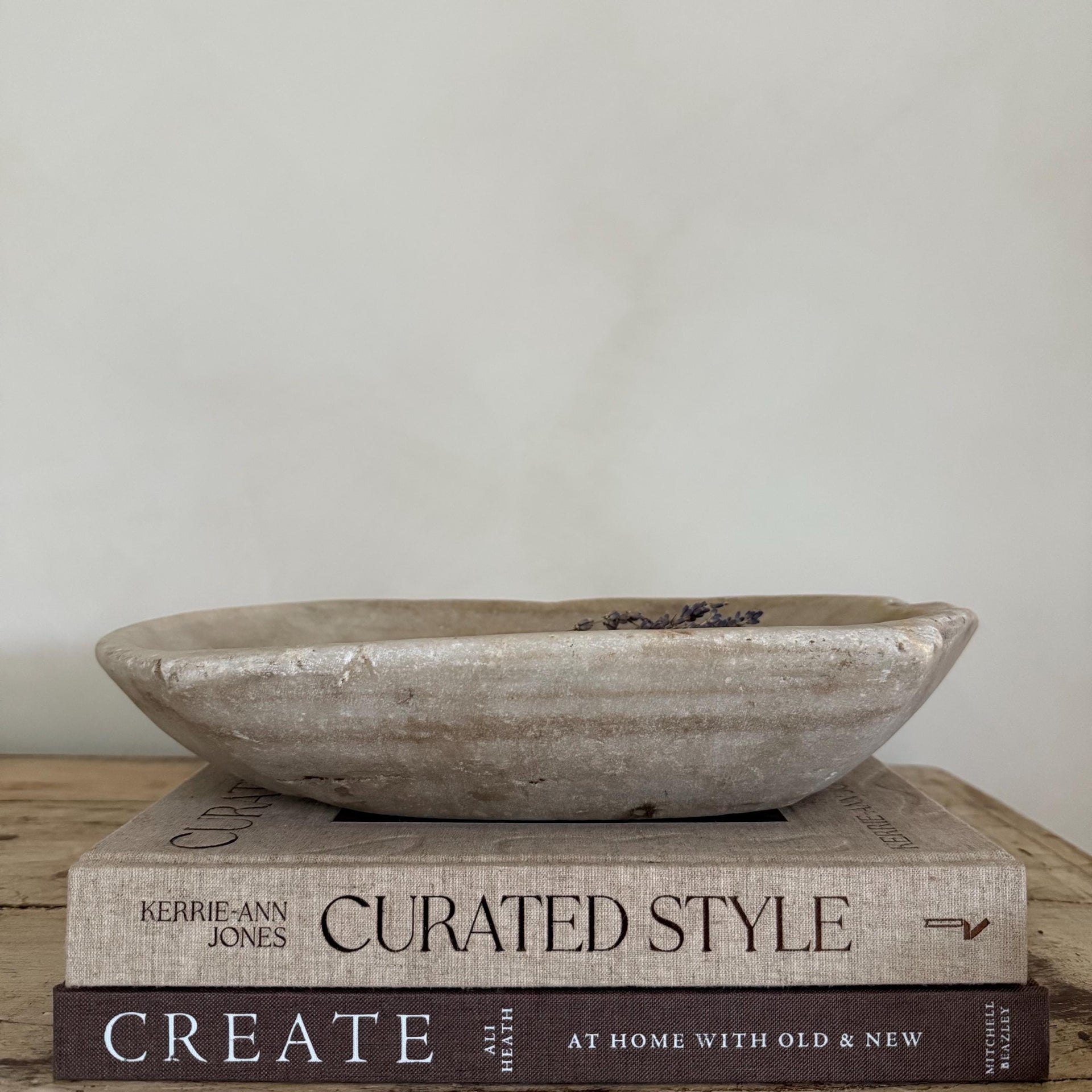 Vintage Marble Kharal Stone Tray, Antique Limestone Carved Oval Tray, Primitive Marble Centerpiece