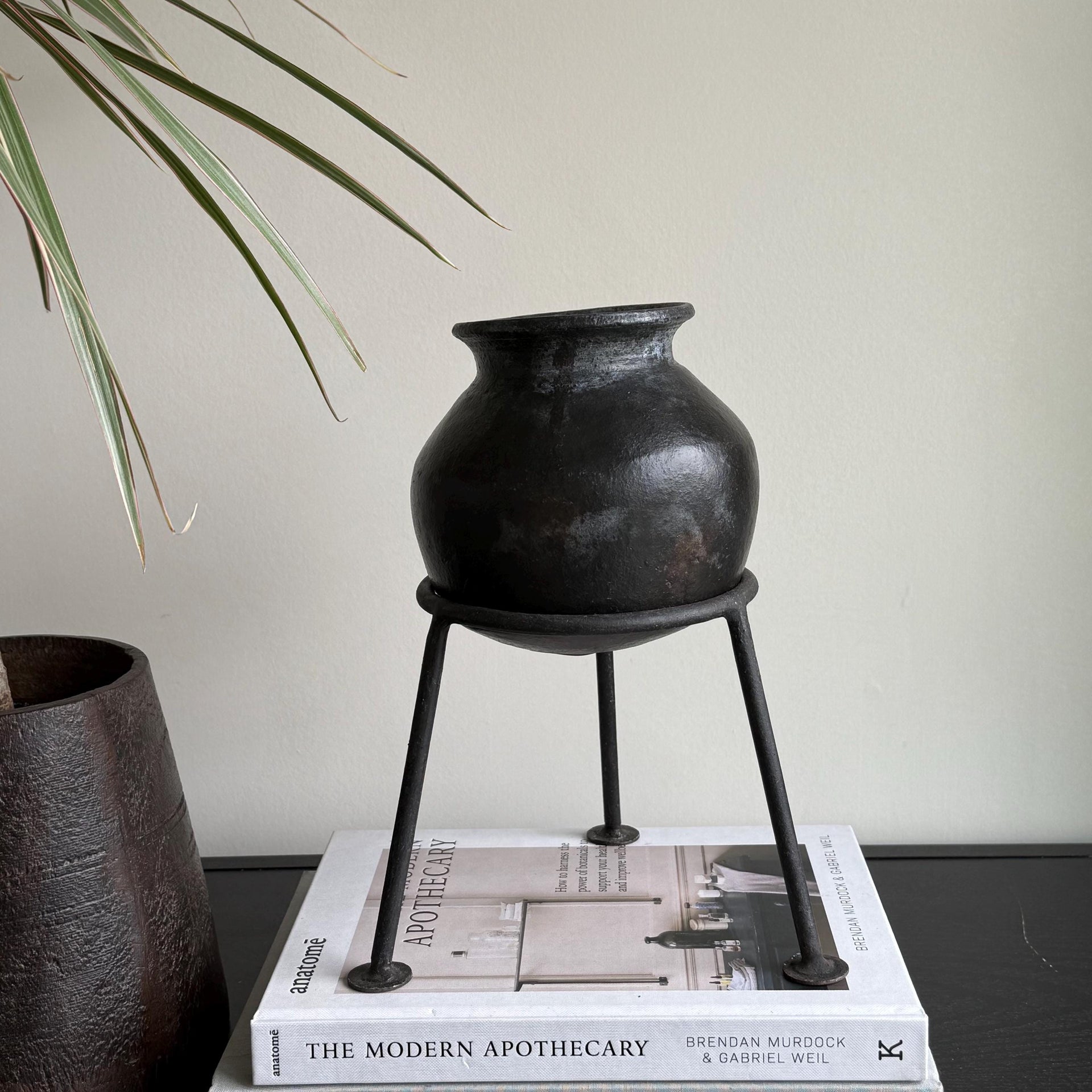 Medium Vintage Clay Pot Vessel |  Rustic Terracotta Planter