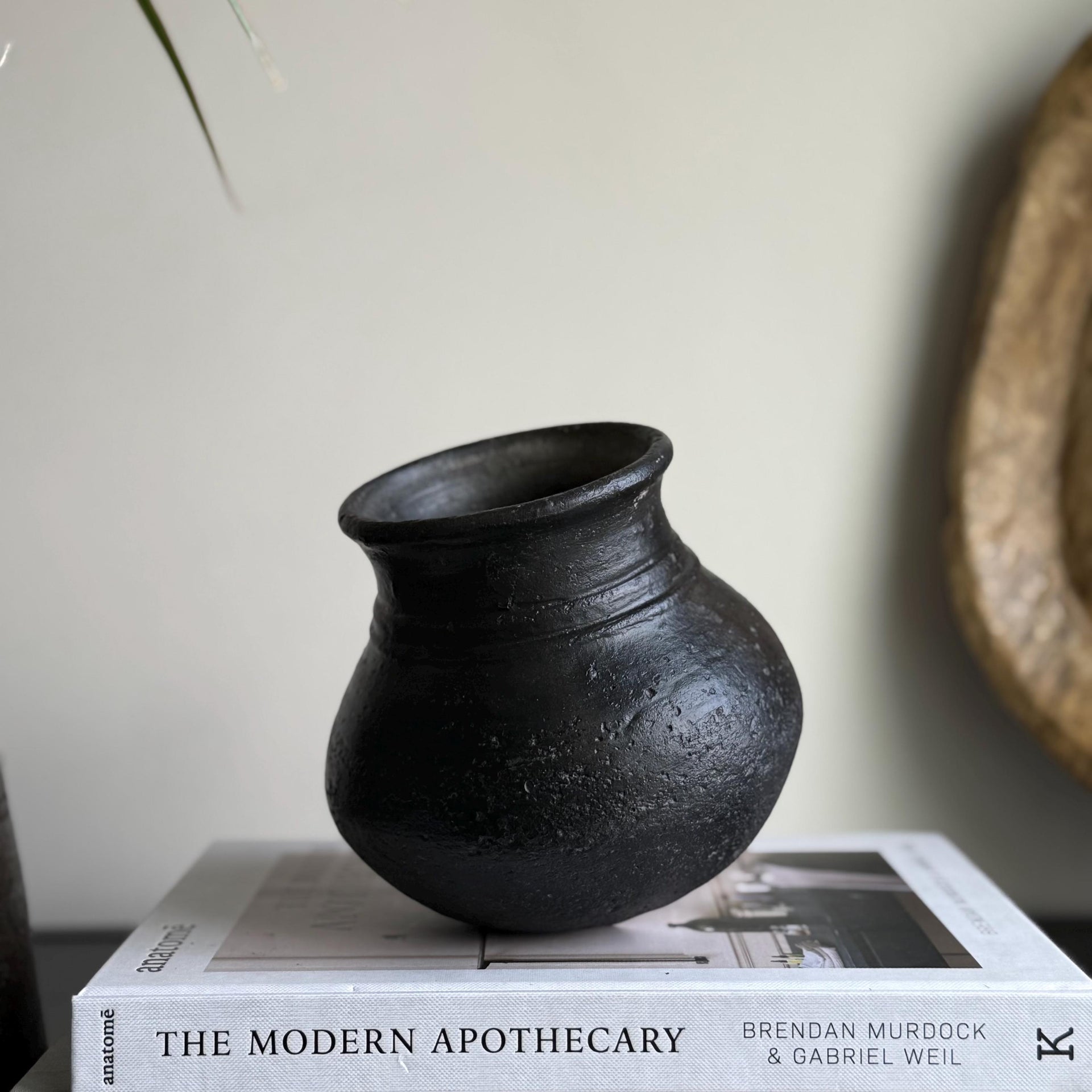 Medium Vintage Clay Pot Vessel |  Rustic Terracotta Planter