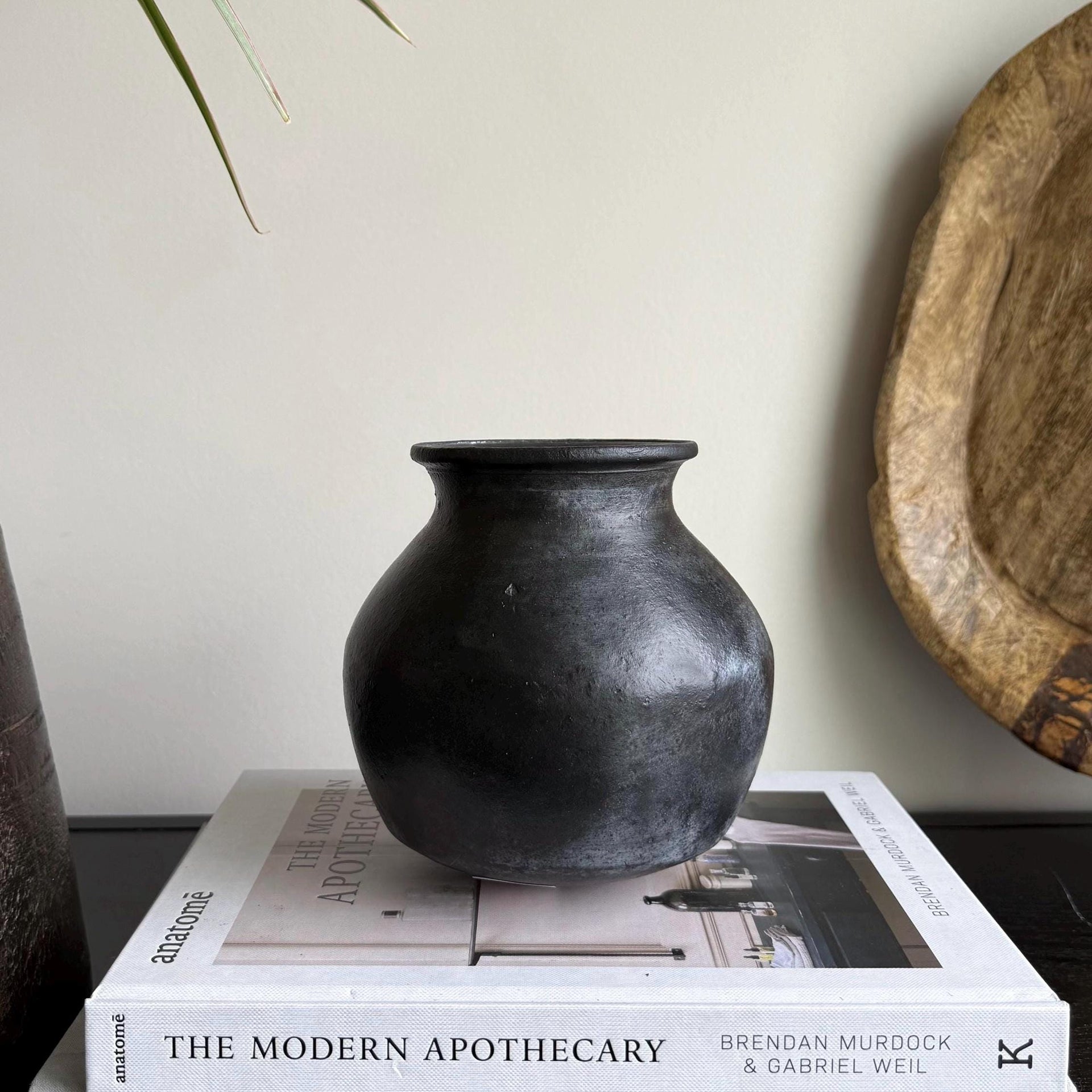 Medium Vintage Clay Pot Vessel |  Rustic Terracotta Planter
